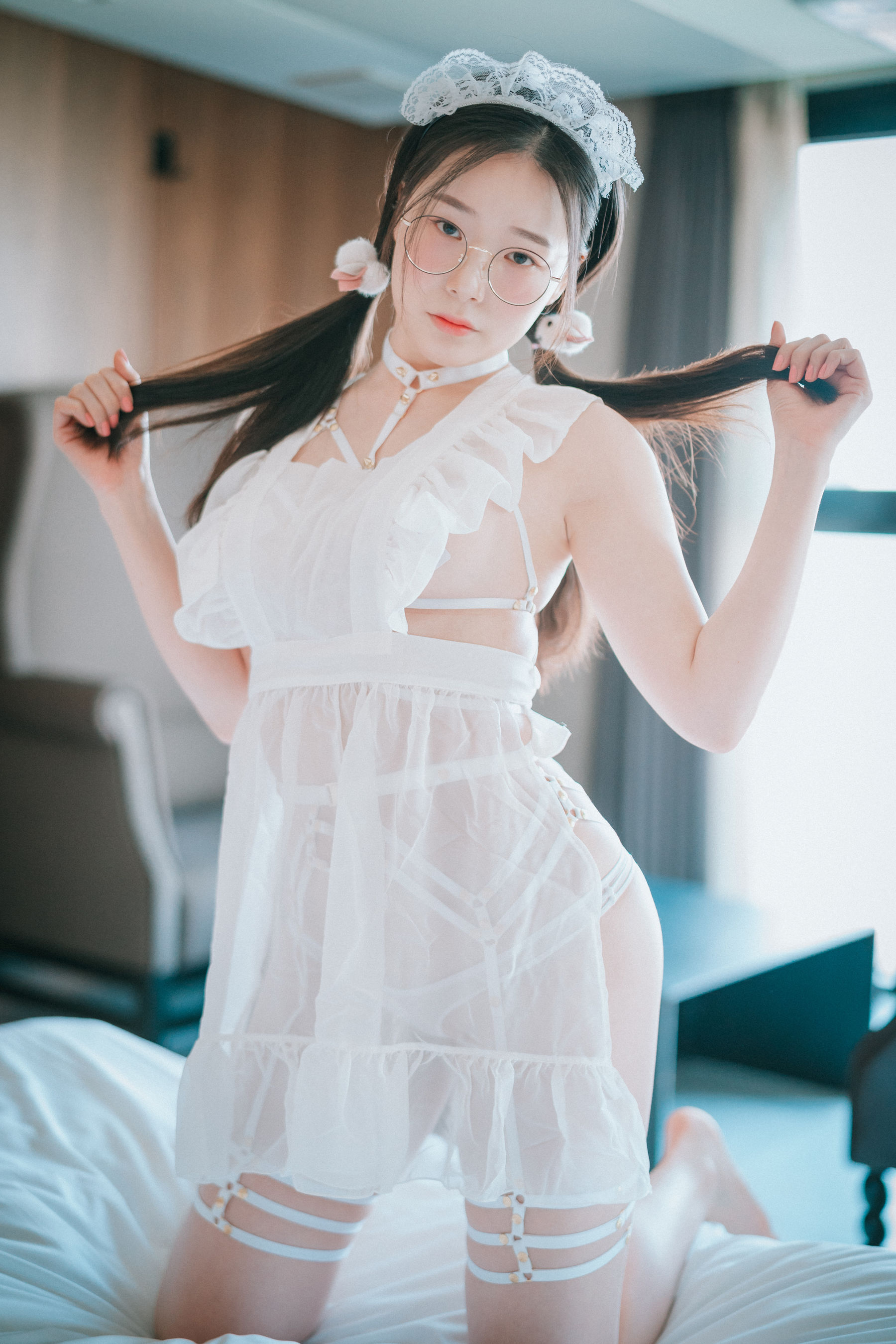 [DJAWA] PIA – Sheer Chiffon Apron [65P]