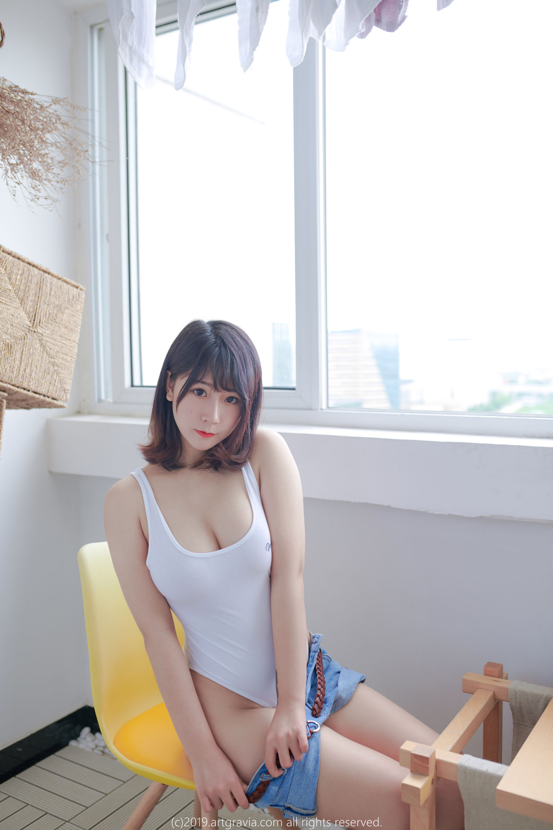 [ARTGRAVIA] 猫九酱Sakura 高叉连体衣&齐逼小短裙 [61P]