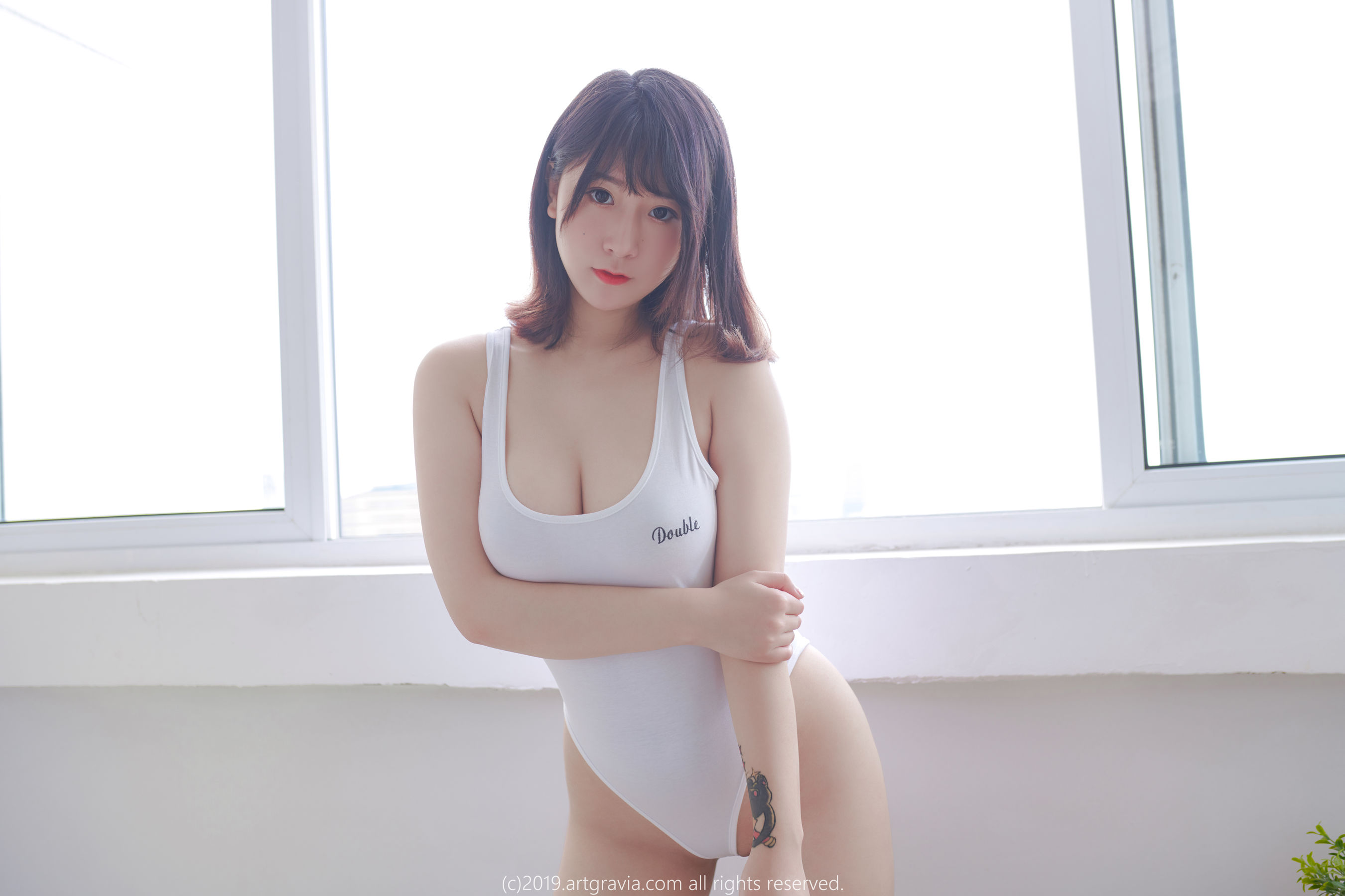 [ARTGRAVIA] 猫九酱Sakura 高叉连体衣&齐逼小短裙 [61P]