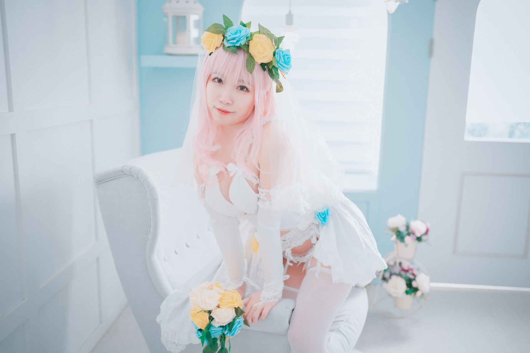 [DJAWA] Myaron – Super Sonico White Wedding [25P]
