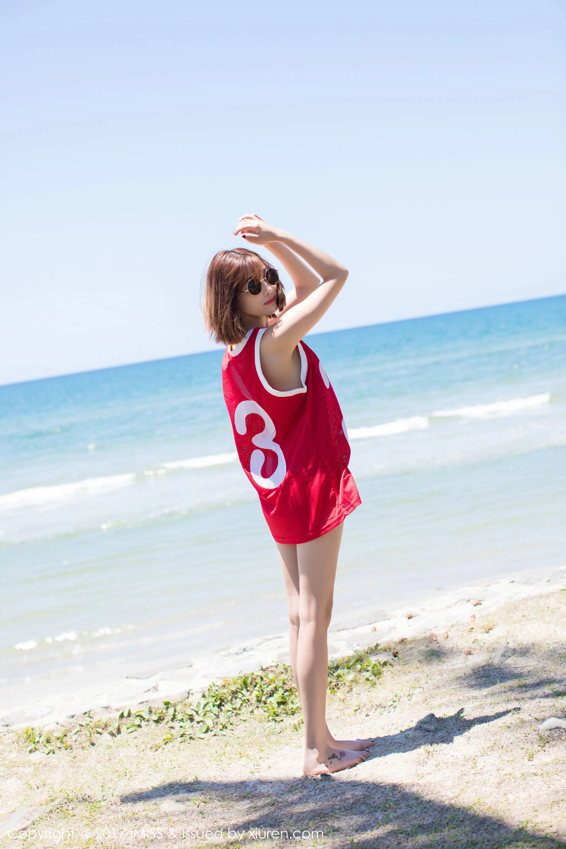 杨晨晨sugar《海边小清新+篮球服》 爱蜜社 VOL.169