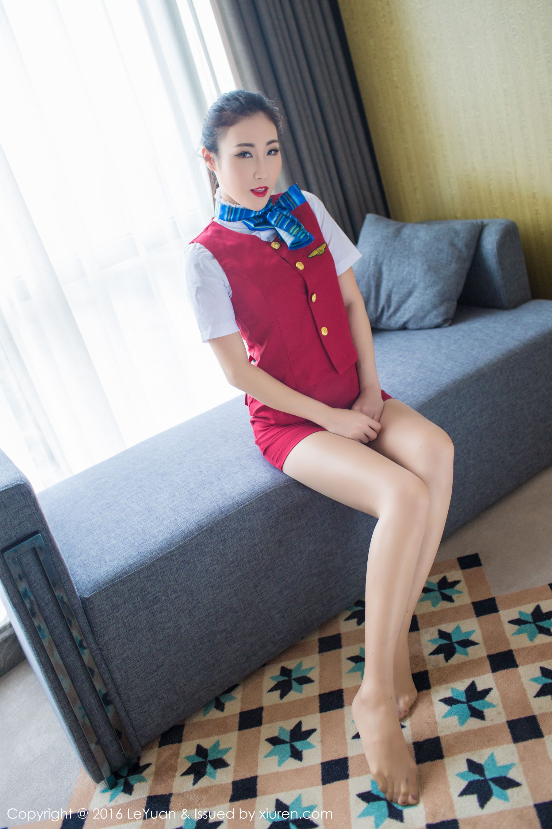 Wendy智秀《空姐制服+诱惑丝袜》 星乐园LeYuan Vol.021 [47P]