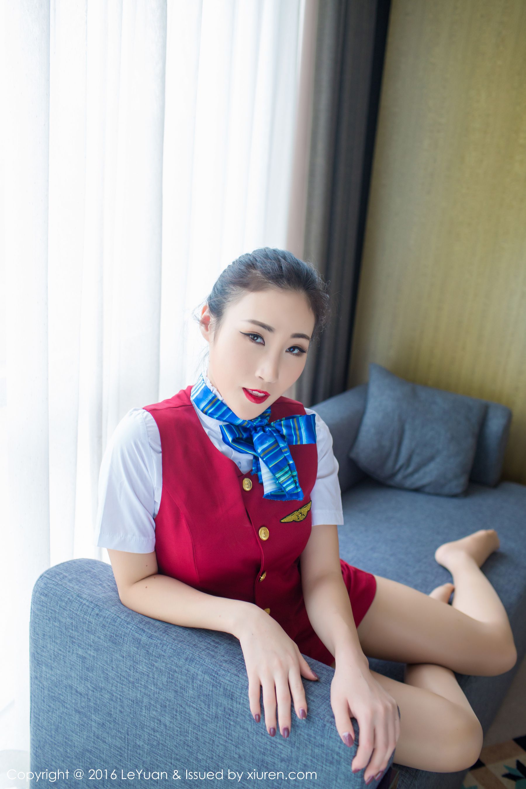 Wendy智秀《空姐制服+诱惑丝袜》 星乐园LeYuan Vol.021 [47P]
