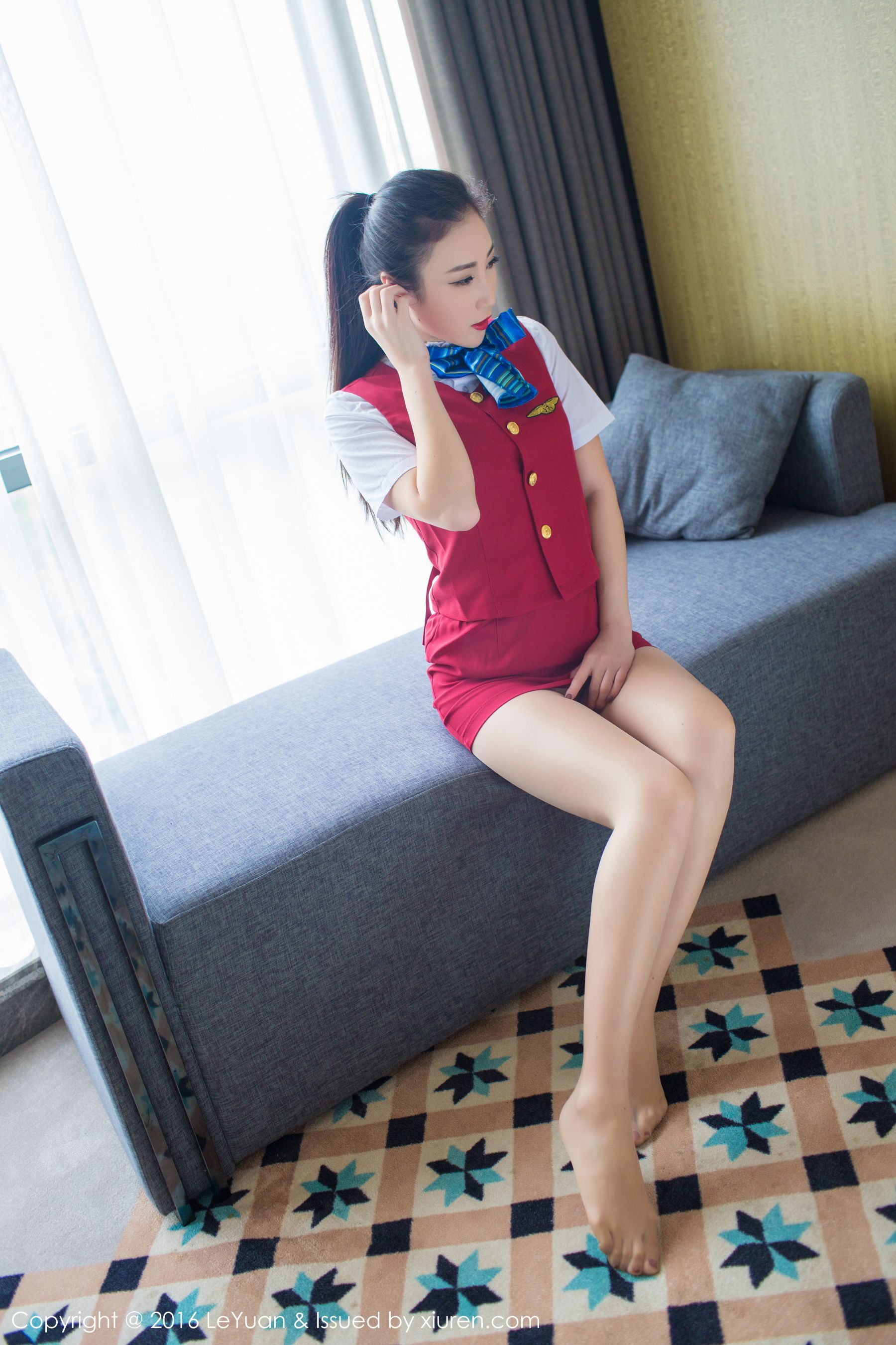 Wendy智秀《空姐制服+诱惑丝袜》 星乐园LeYuan Vol.021 [47P]