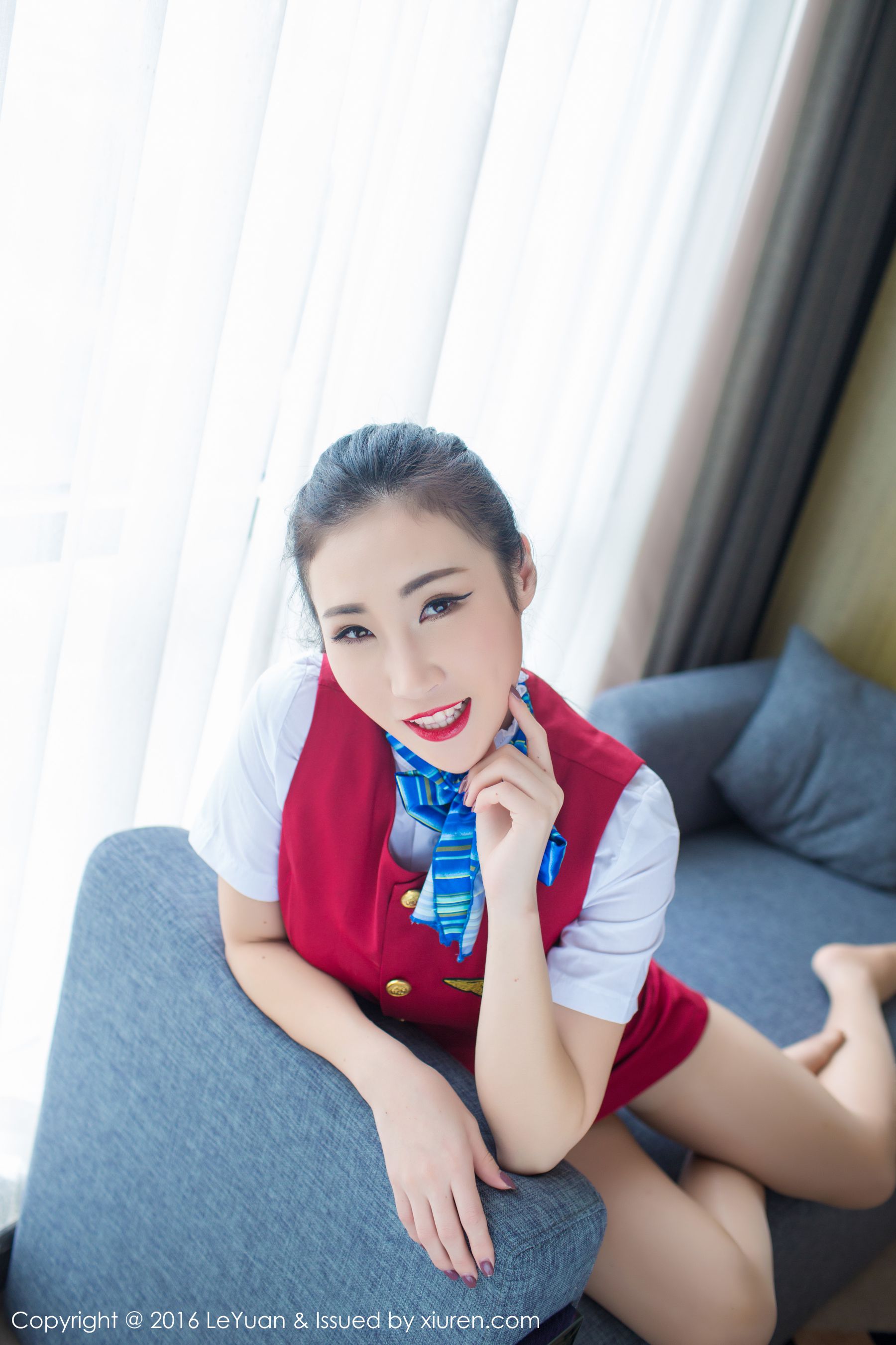 Wendy智秀《空姐制服+诱惑丝袜》 星乐园LeYuan Vol.021 [47P]