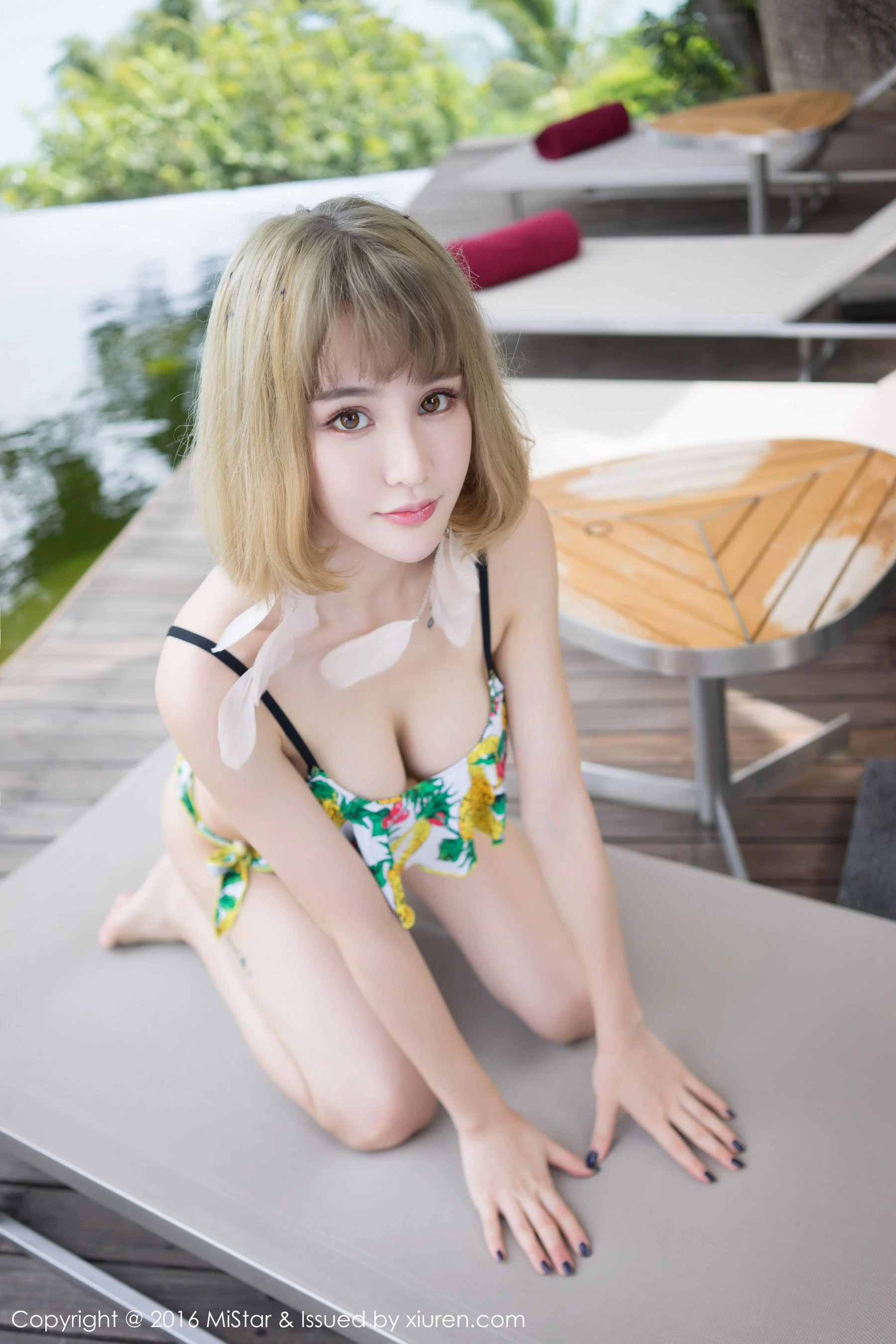 Cheryl青树《苏梅岛旅拍》清新比基尼+衬衫系列 魅妍社 Vol.118
