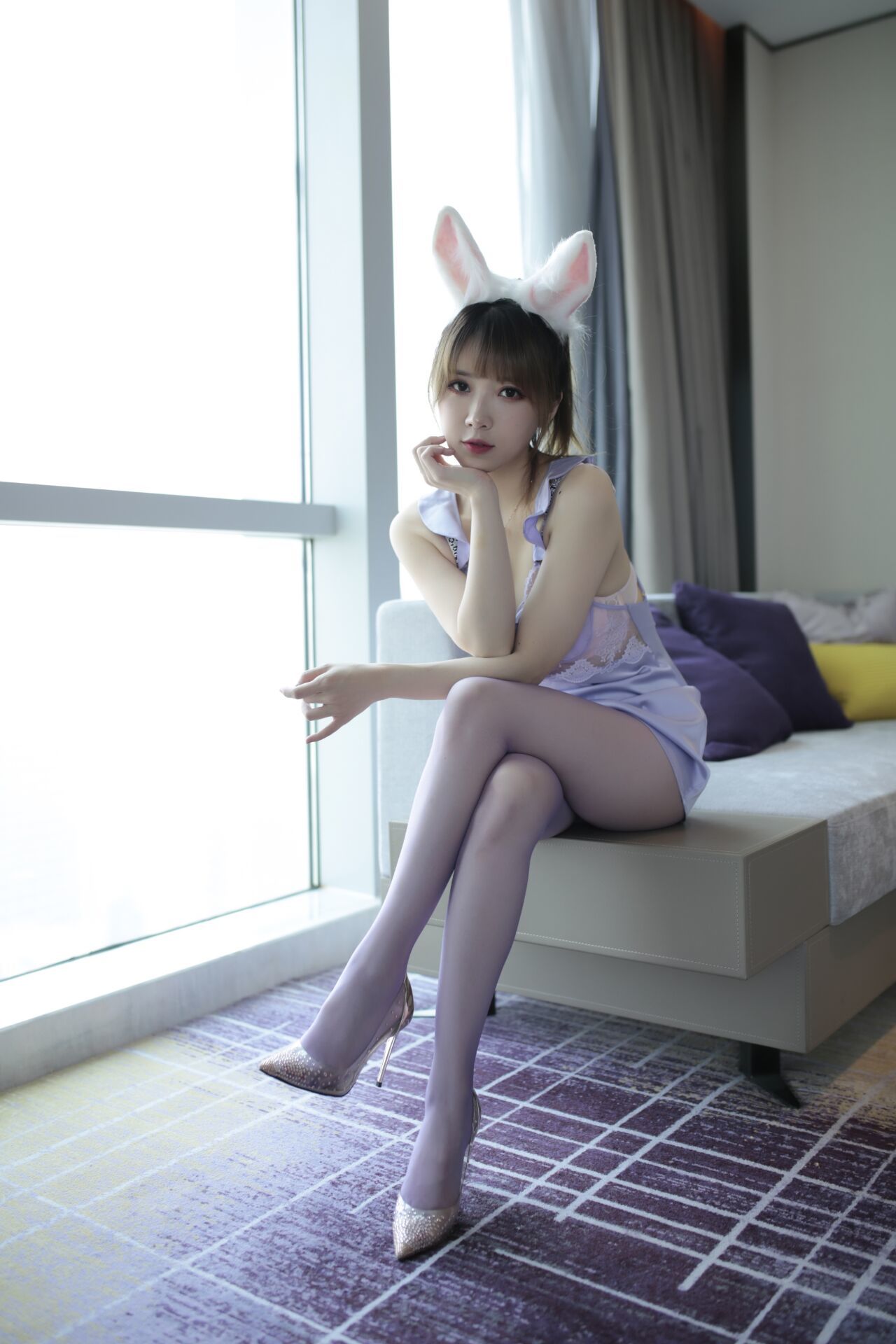 斗鱼主播小女巫露娜 – 粉紫兔兔 [37P]