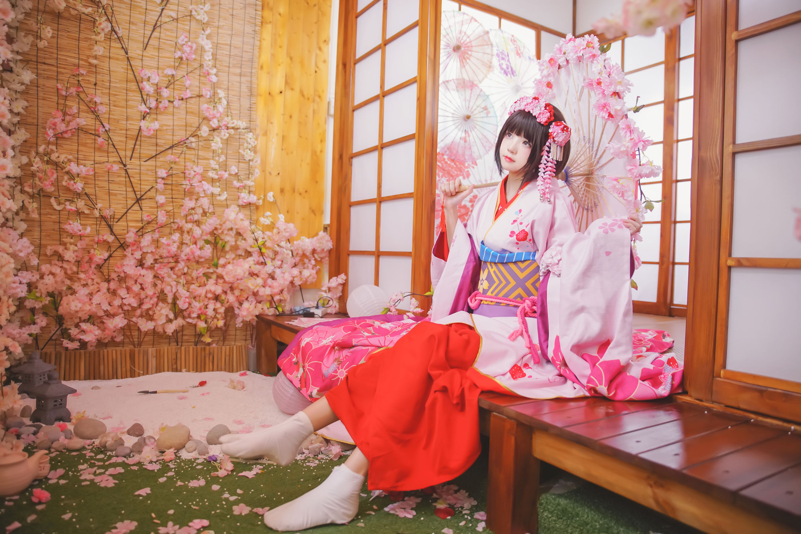 [萝莉COS] 桜桃喵《(加藤惠)和服》 [23P]