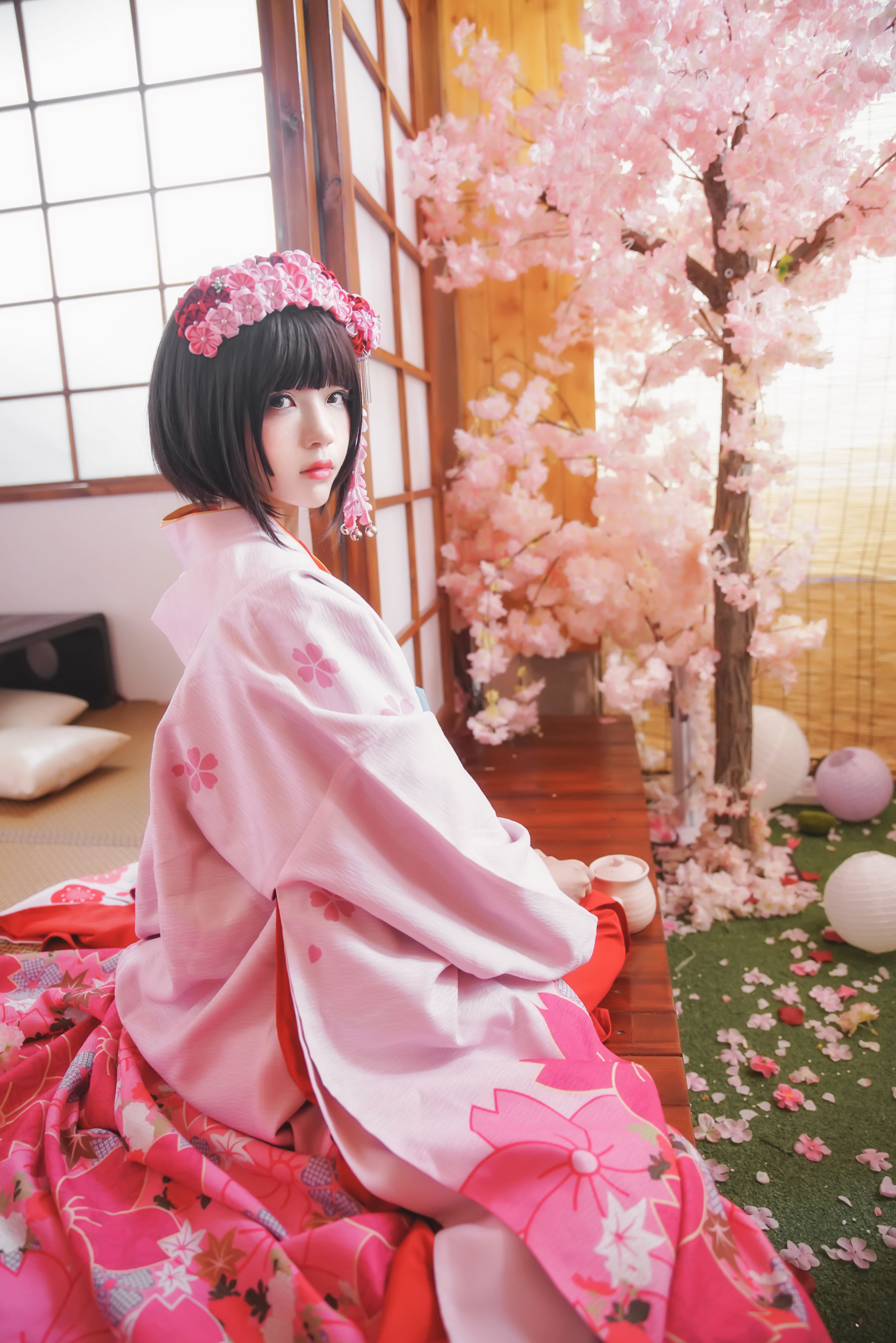 [萝莉COS] 桜桃喵《(加藤惠)和服》 [23P]