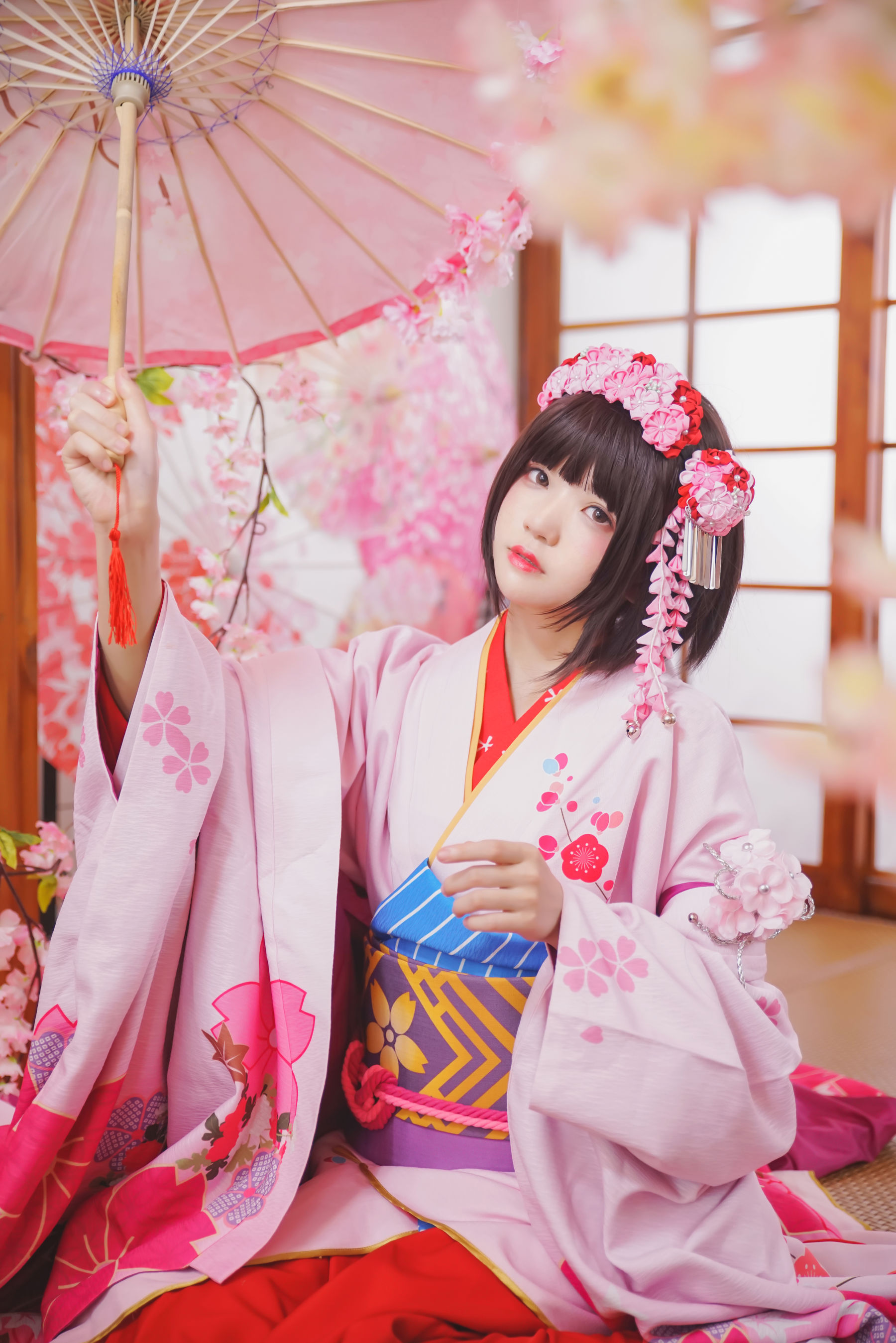 [萝莉COS] 桜桃喵《(加藤惠)和服》 [23P]