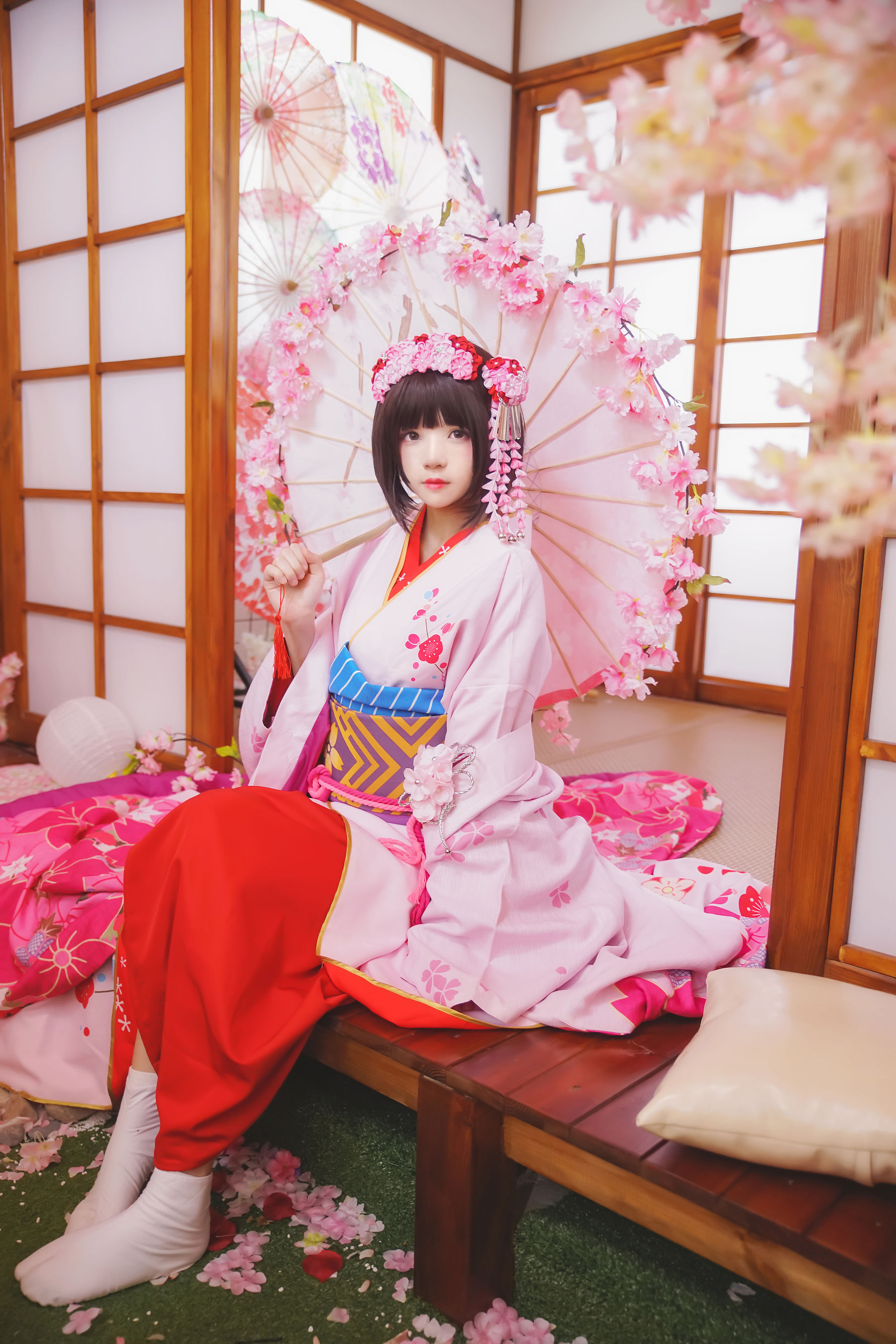 [萝莉COS] 桜桃喵《(加藤惠)和服》 [23P]