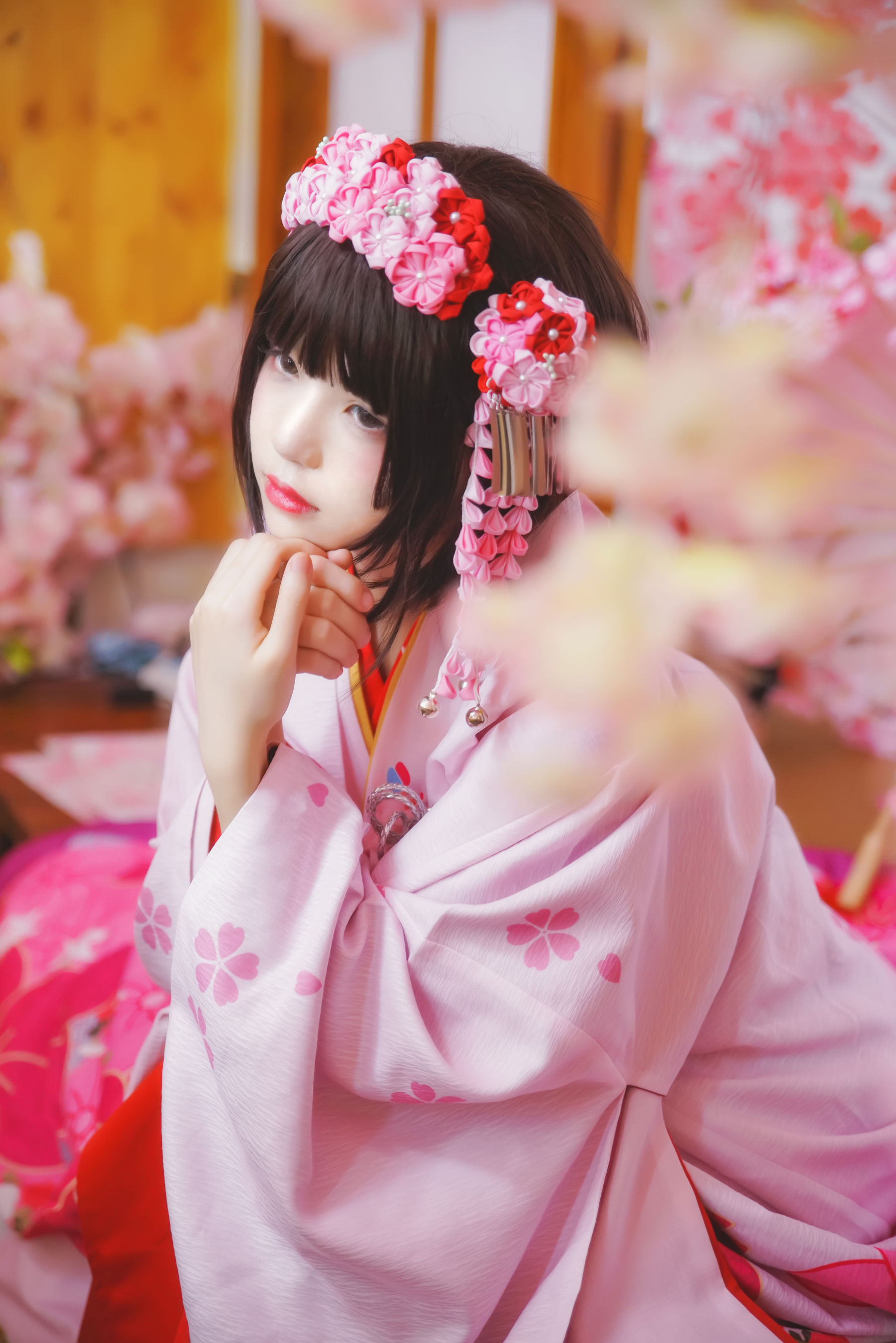 [萝莉COS] 桜桃喵《(加藤惠)和服》 [23P]