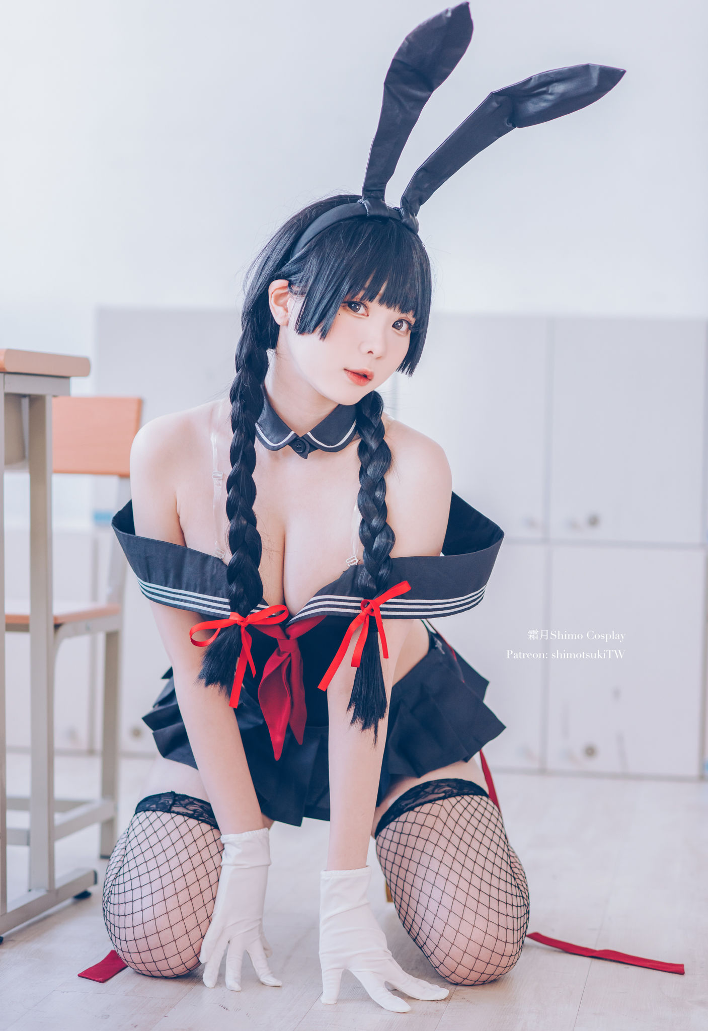 微博妹纸霜月shimo – 卯月桃子 水手服兔女郎 [19P]