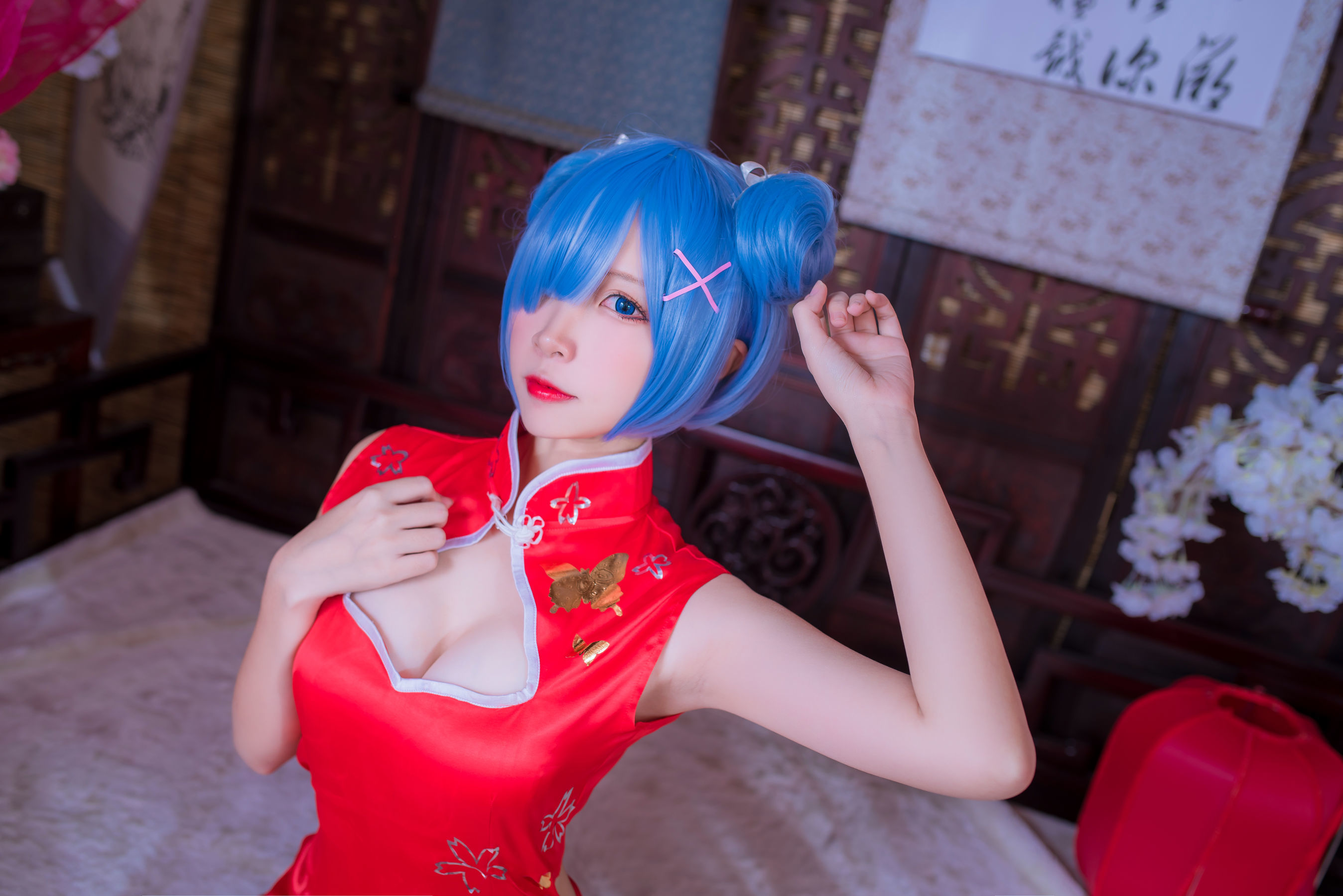人气Coser二佐Nisa 蕾姆旗袍 [30P]