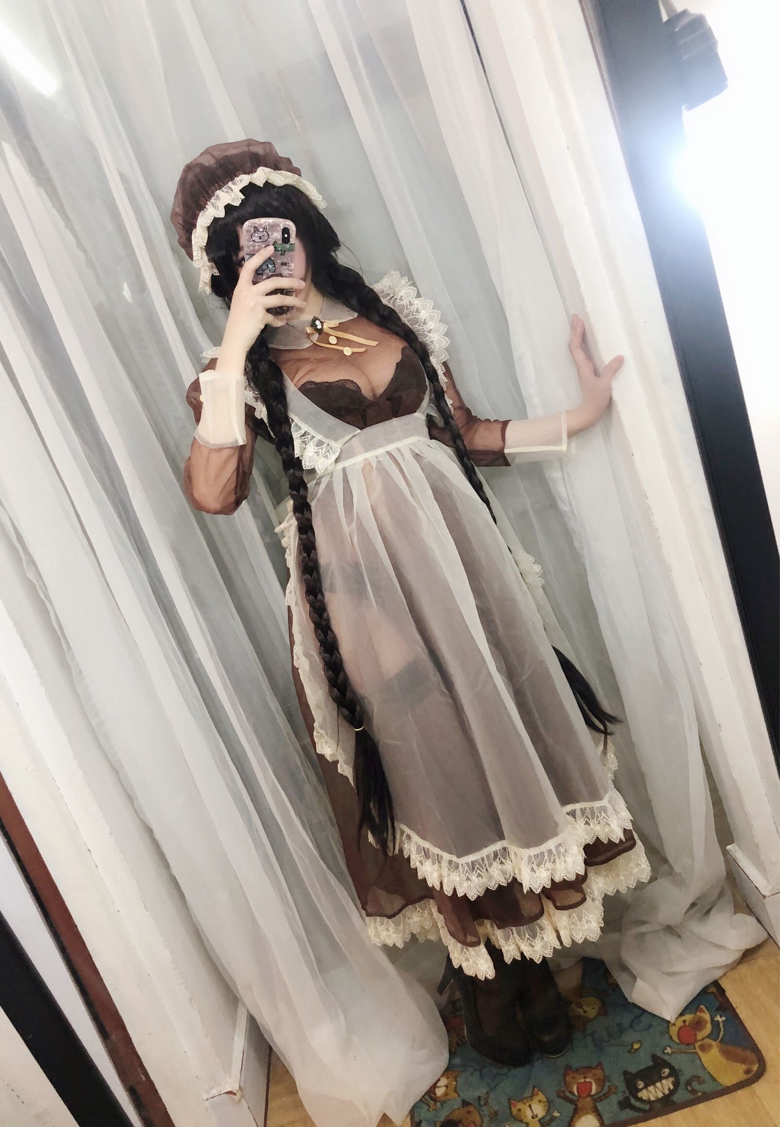 二次元巨乳美女鹿野希 透明女仆 [97P]