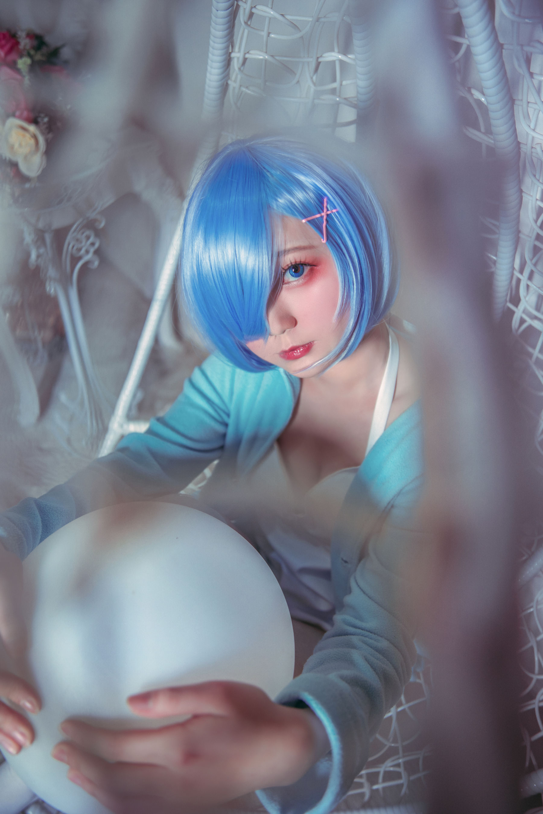 [Cosplay写真] 动漫博主弦音sic – RE从零开始的异世界生活 蕾姆猫咪睡衣 [9P]