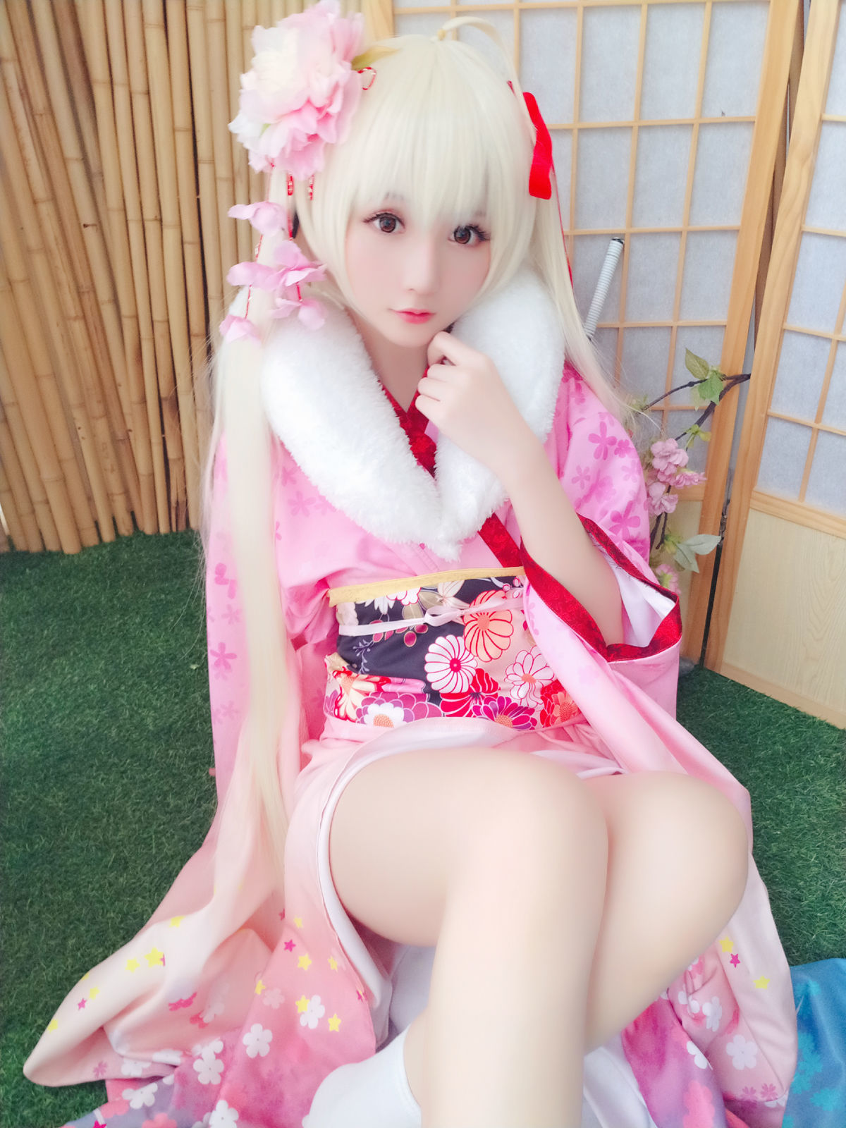 [萝莉COS] 星之迟迟 VOL.01 粉红泡泡包 [56P]