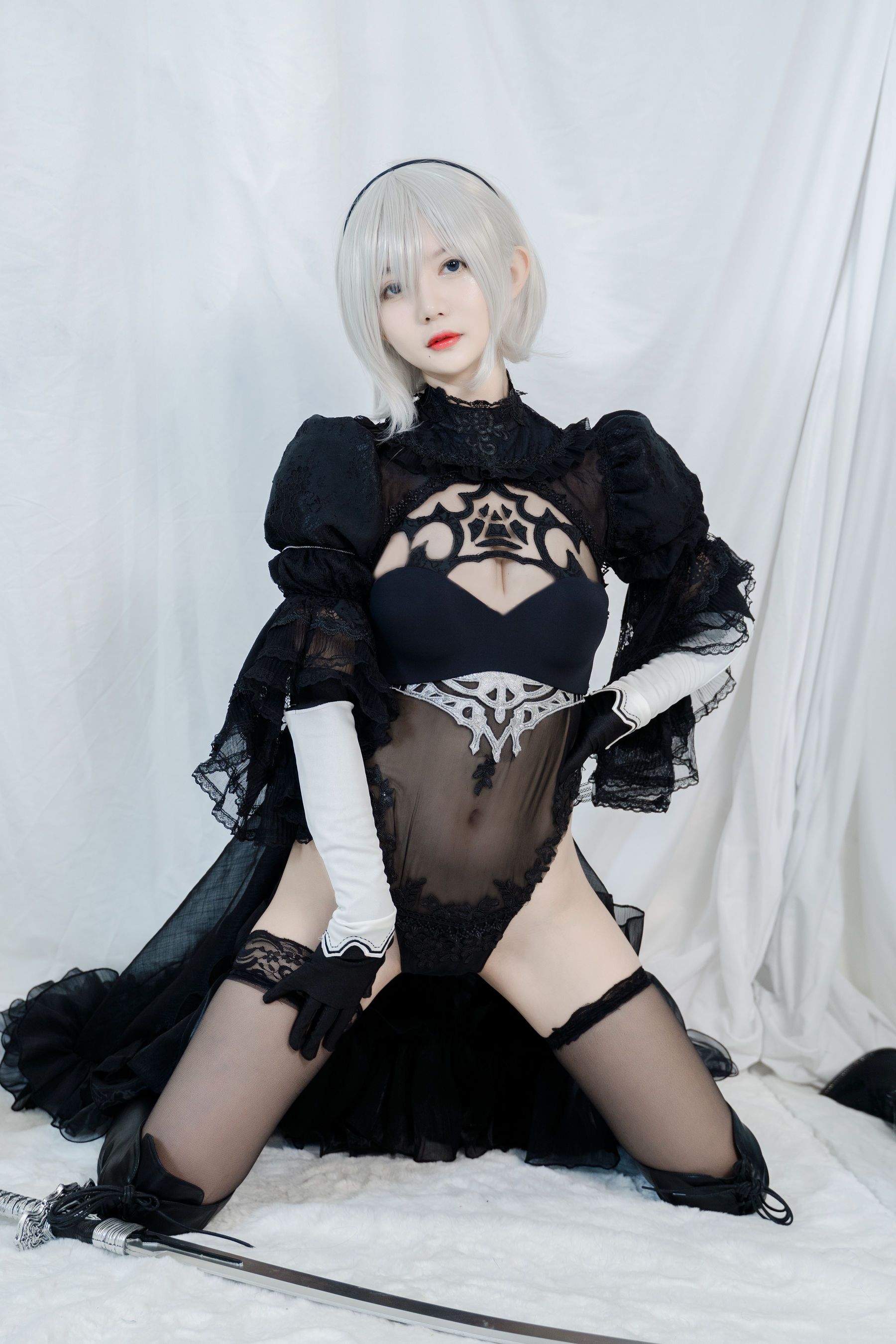 51酱 – 2B黑婚纱 [53P]