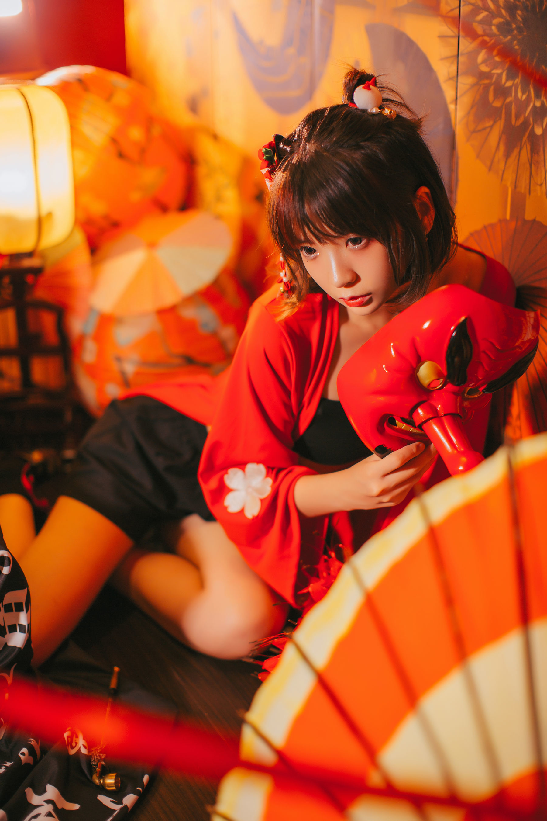 疯猫ss 红色羽衣 [15P]