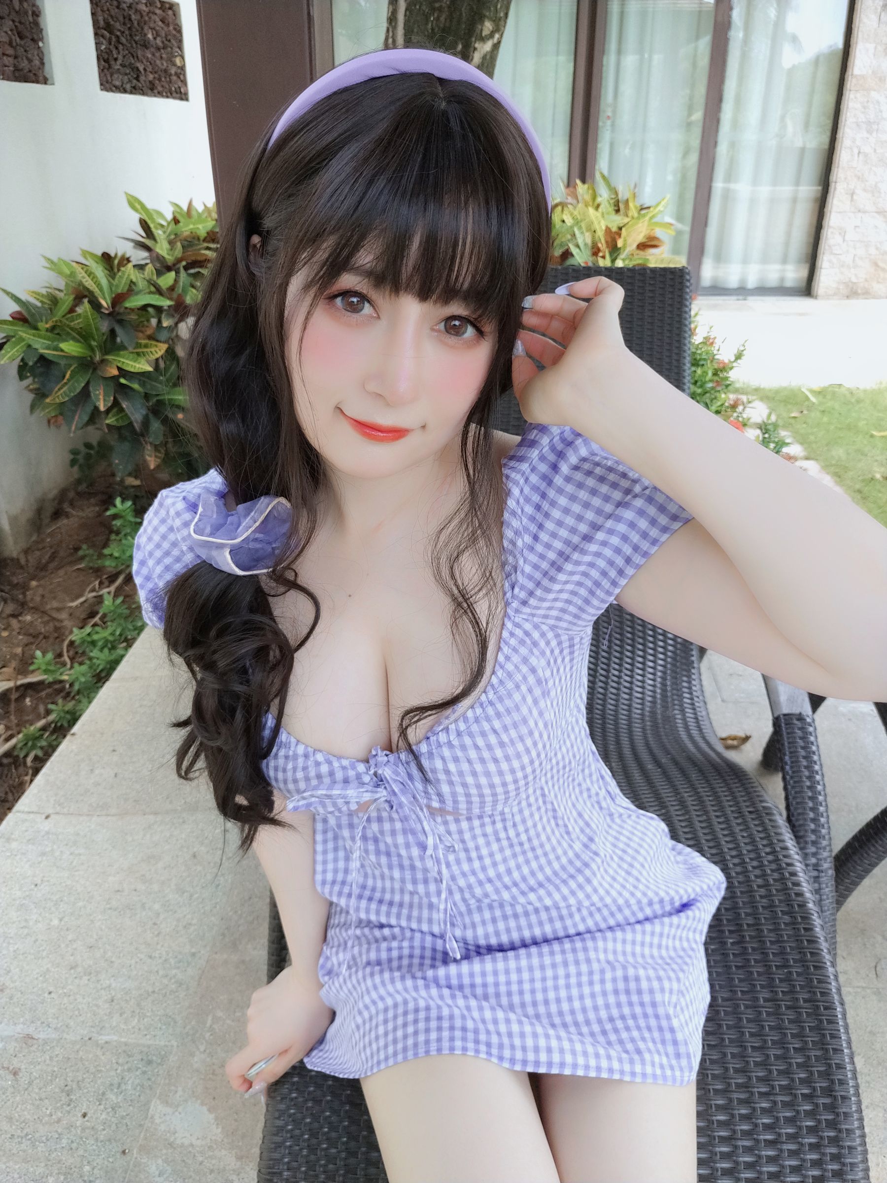 Coser小姐姐白银 – 夏日的格子连衣裙 [85P]