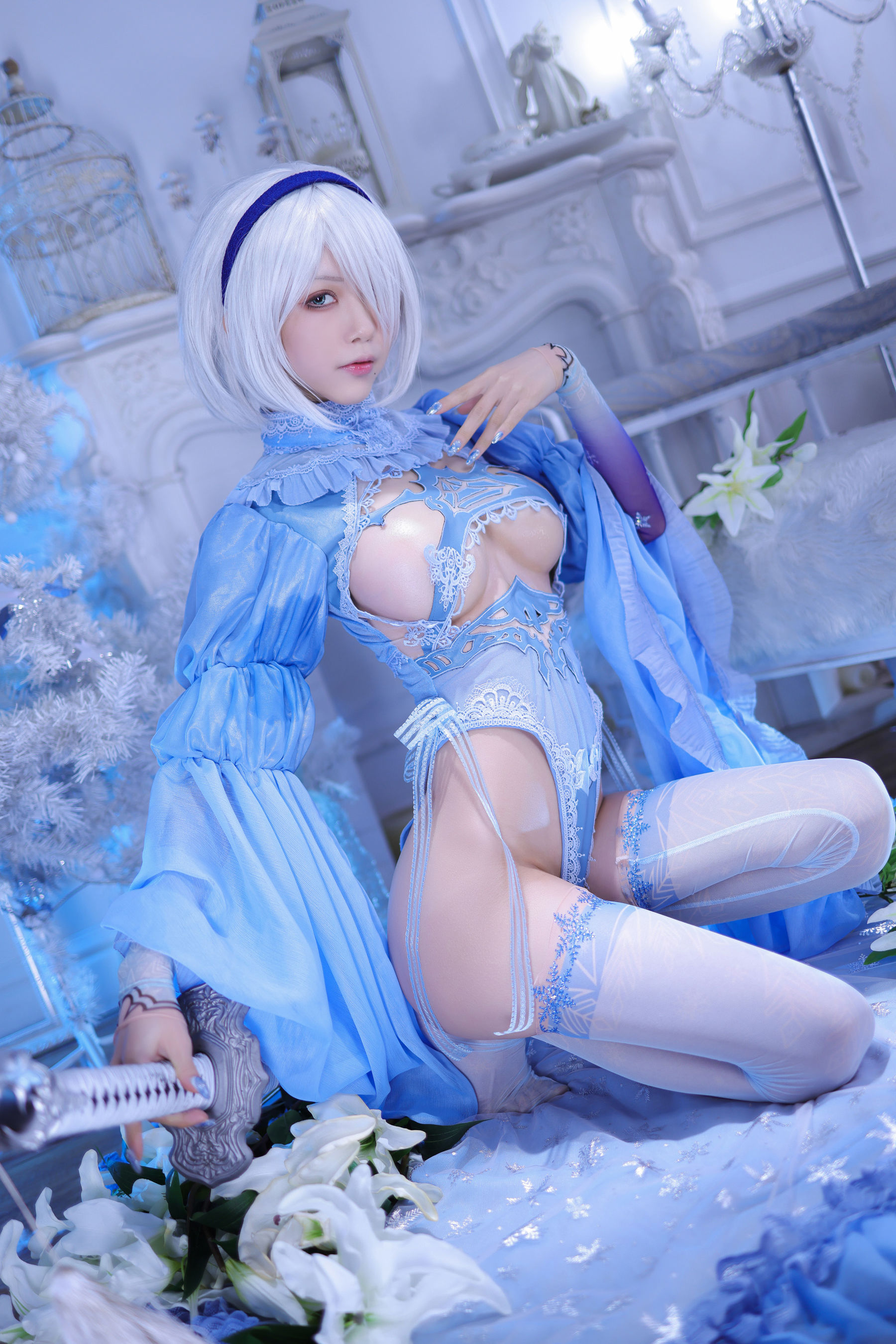 动漫博主水淼aqua – 冰雪2B-1 [55P]