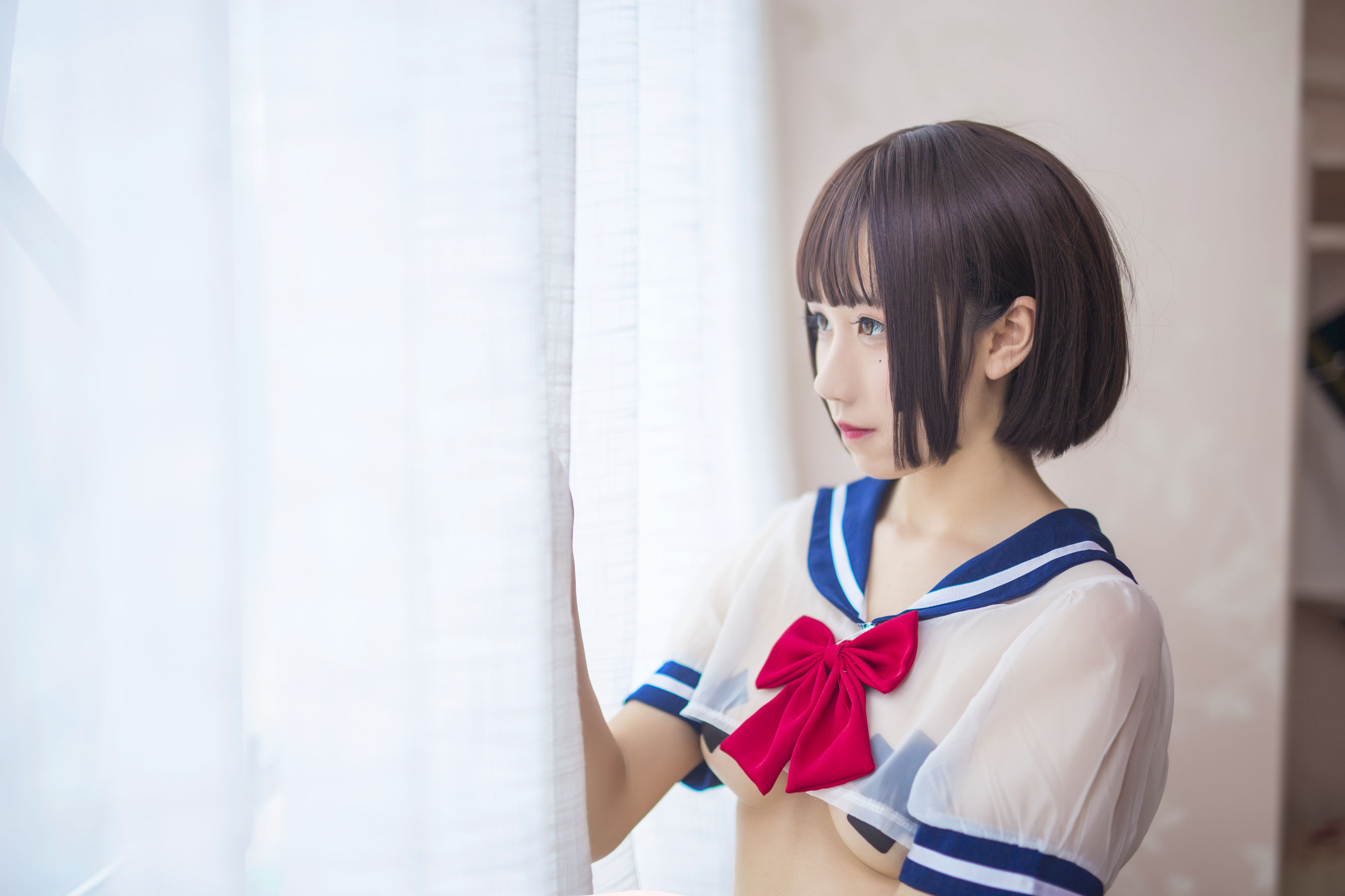 动漫博主九曲Jean JK透明制服 [21P]