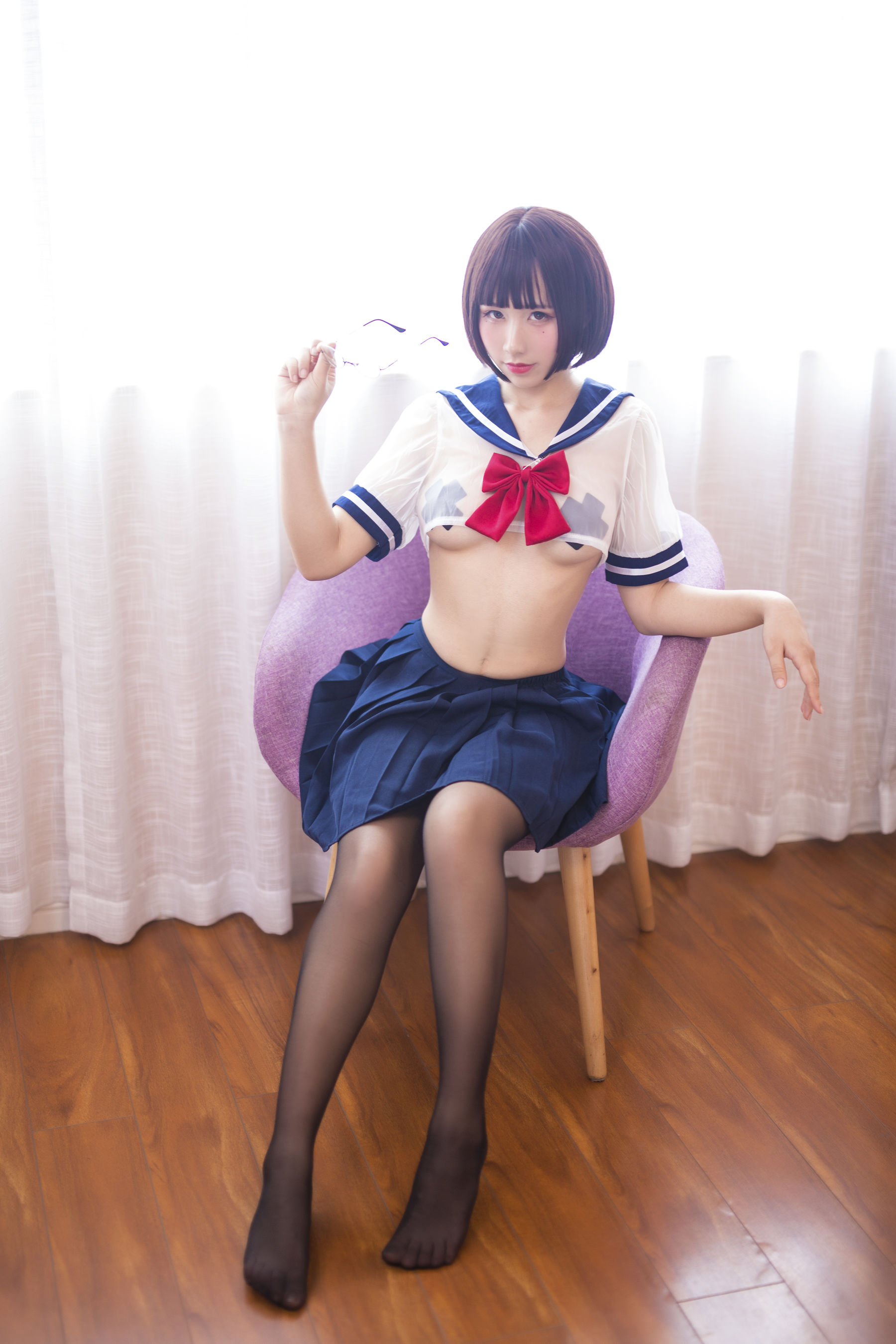 动漫博主九曲Jean JK透明制服 [21P]