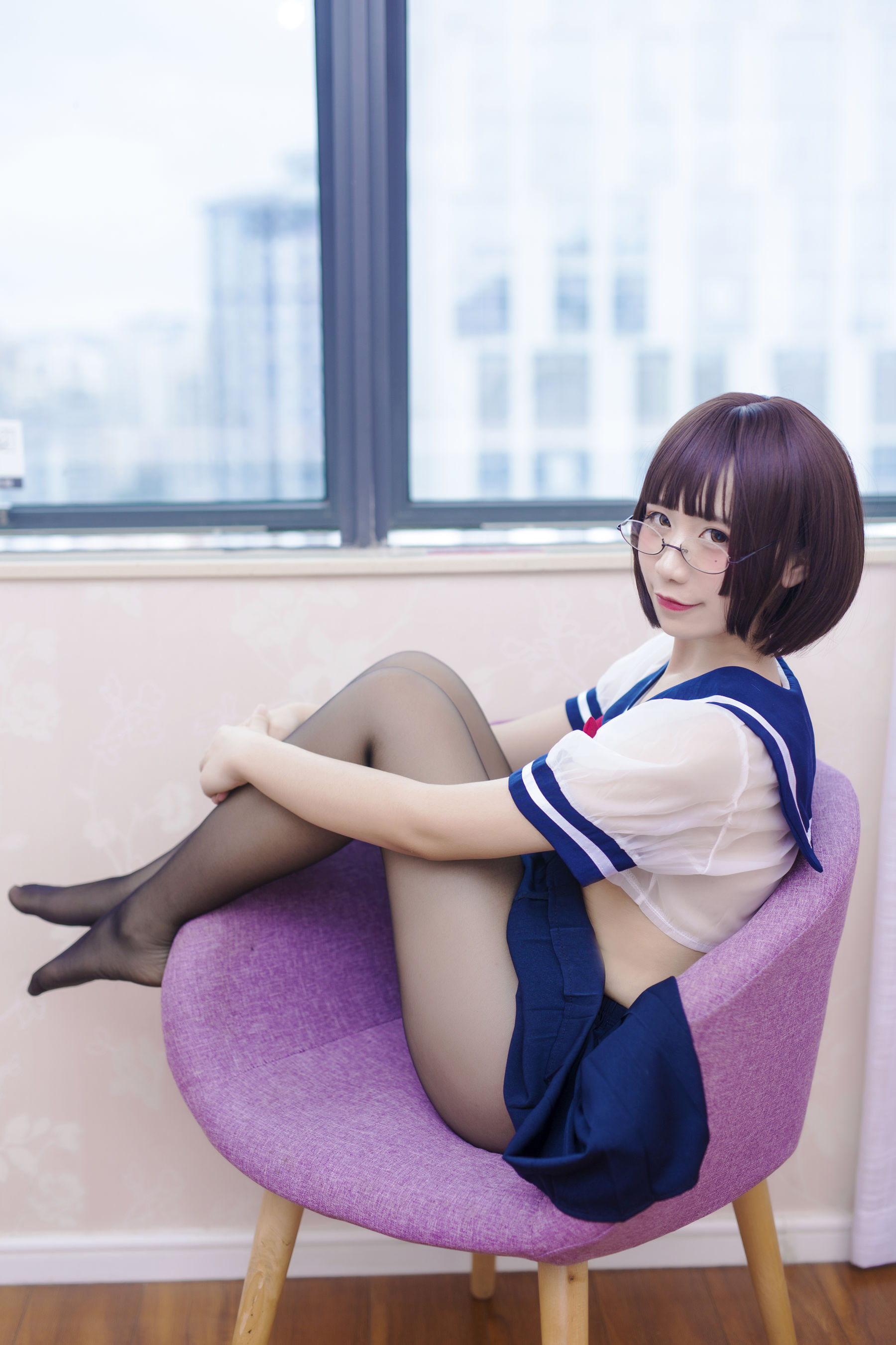 动漫博主九曲Jean JK透明制服 [21P]
