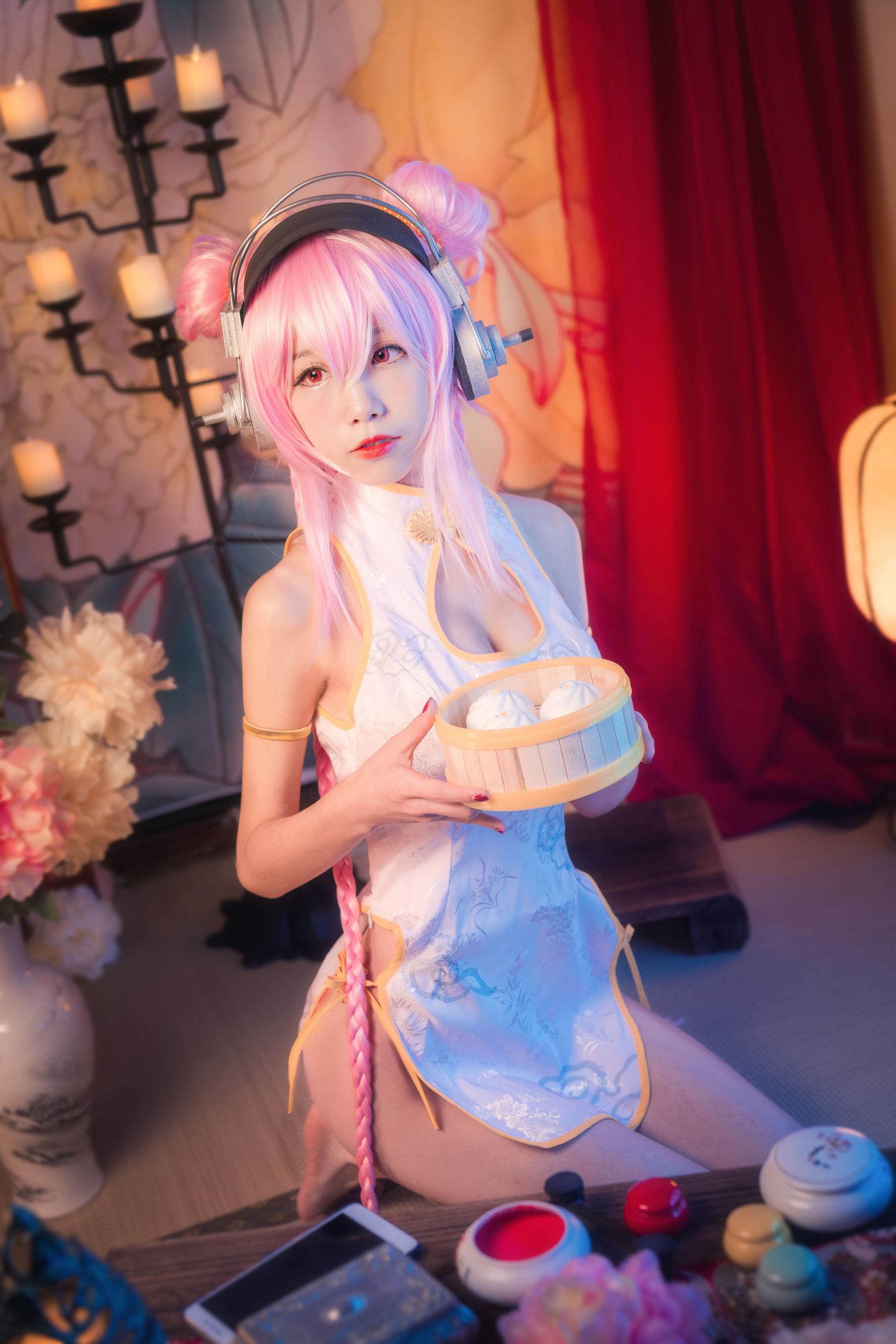 [Cosplay写真] 动漫博主水淼aqua – 索尼子 旗袍 [9P]