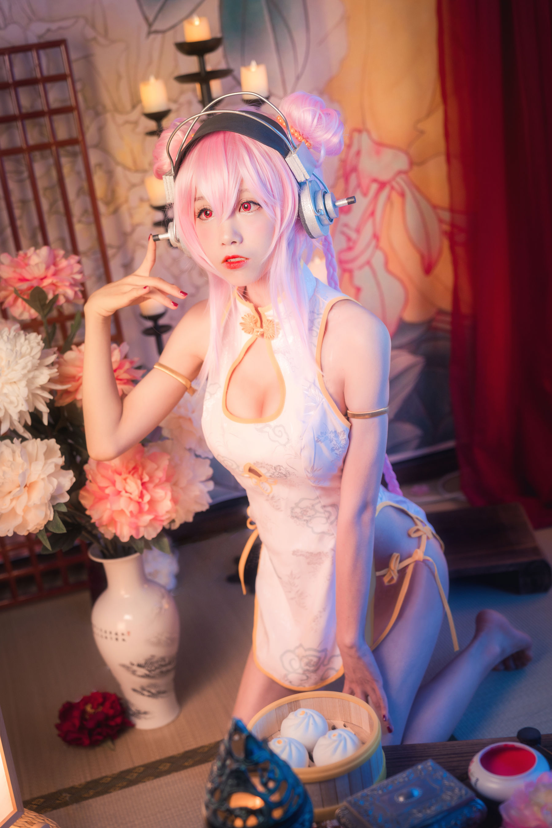 [Cosplay写真] 动漫博主水淼aqua – 索尼子 旗袍 [9P]