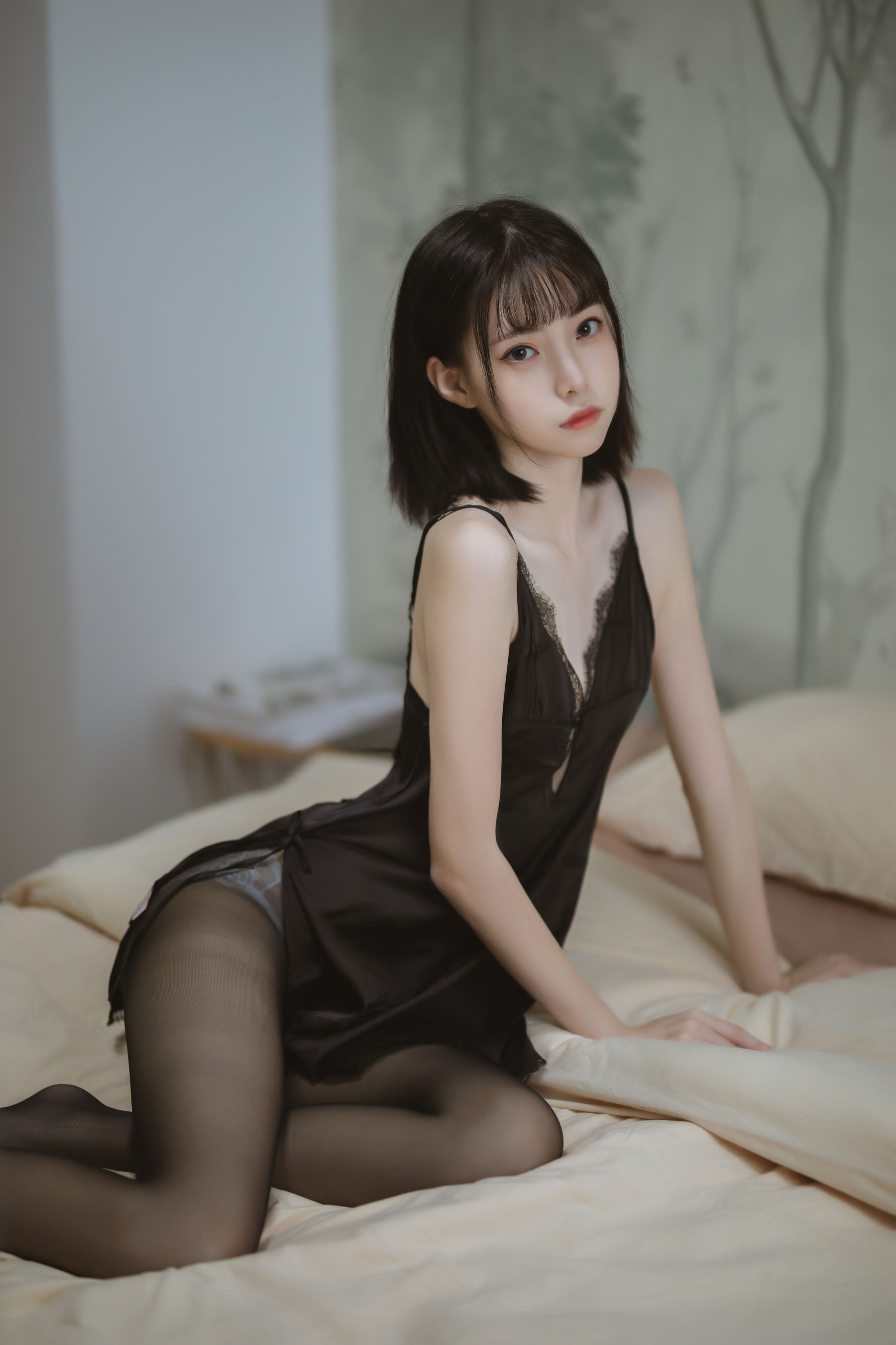 许岚 – 黑色蕾丝睡衣 [40P]