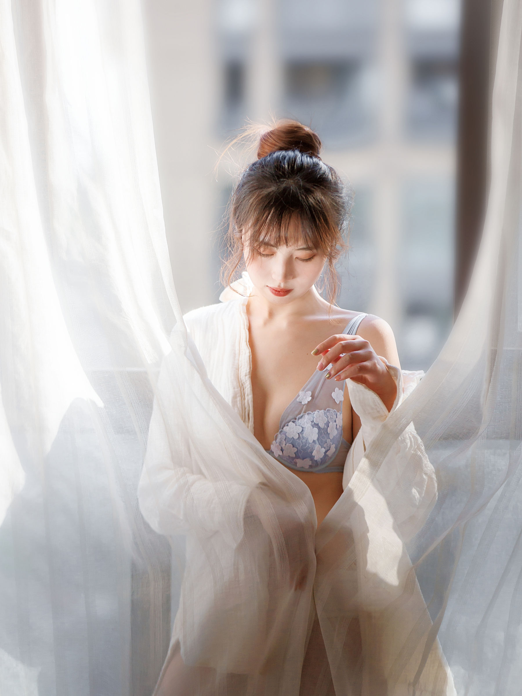 次元少女念雪ww – 居家蓝色 [25P]