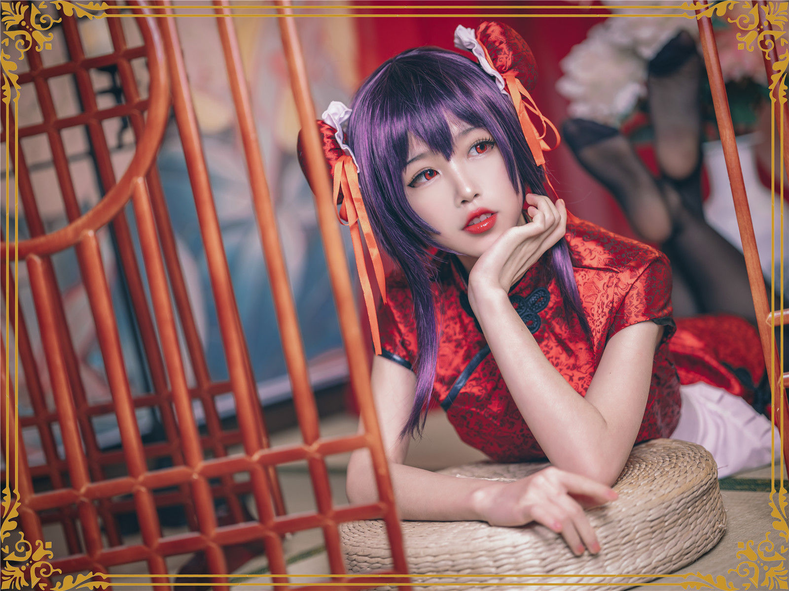 动漫博主水淼aqua – 霞之丘诗羽 旗袍 [29P]