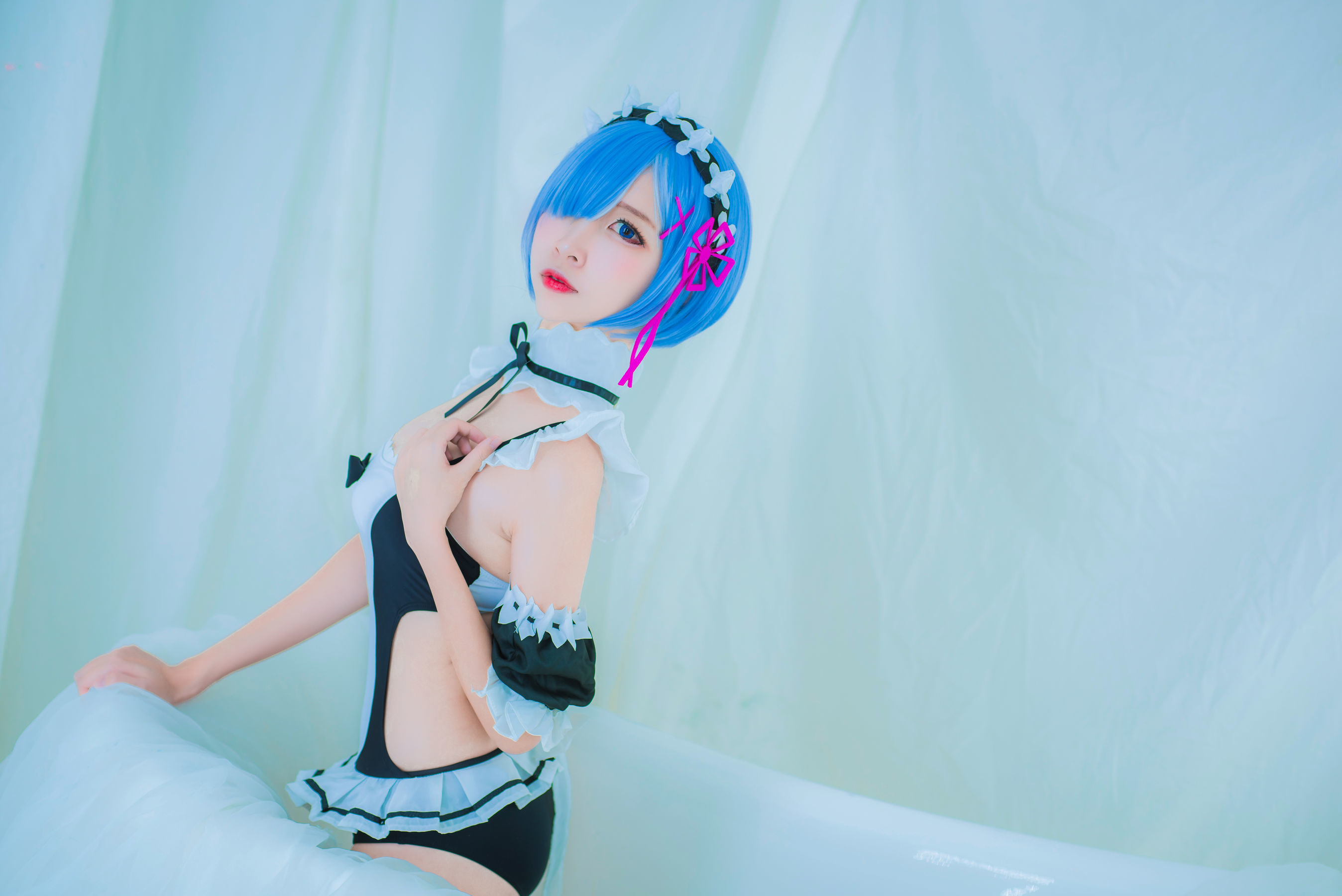 人气Coser二佐Nisa 蕾姆泳装 [32P]
