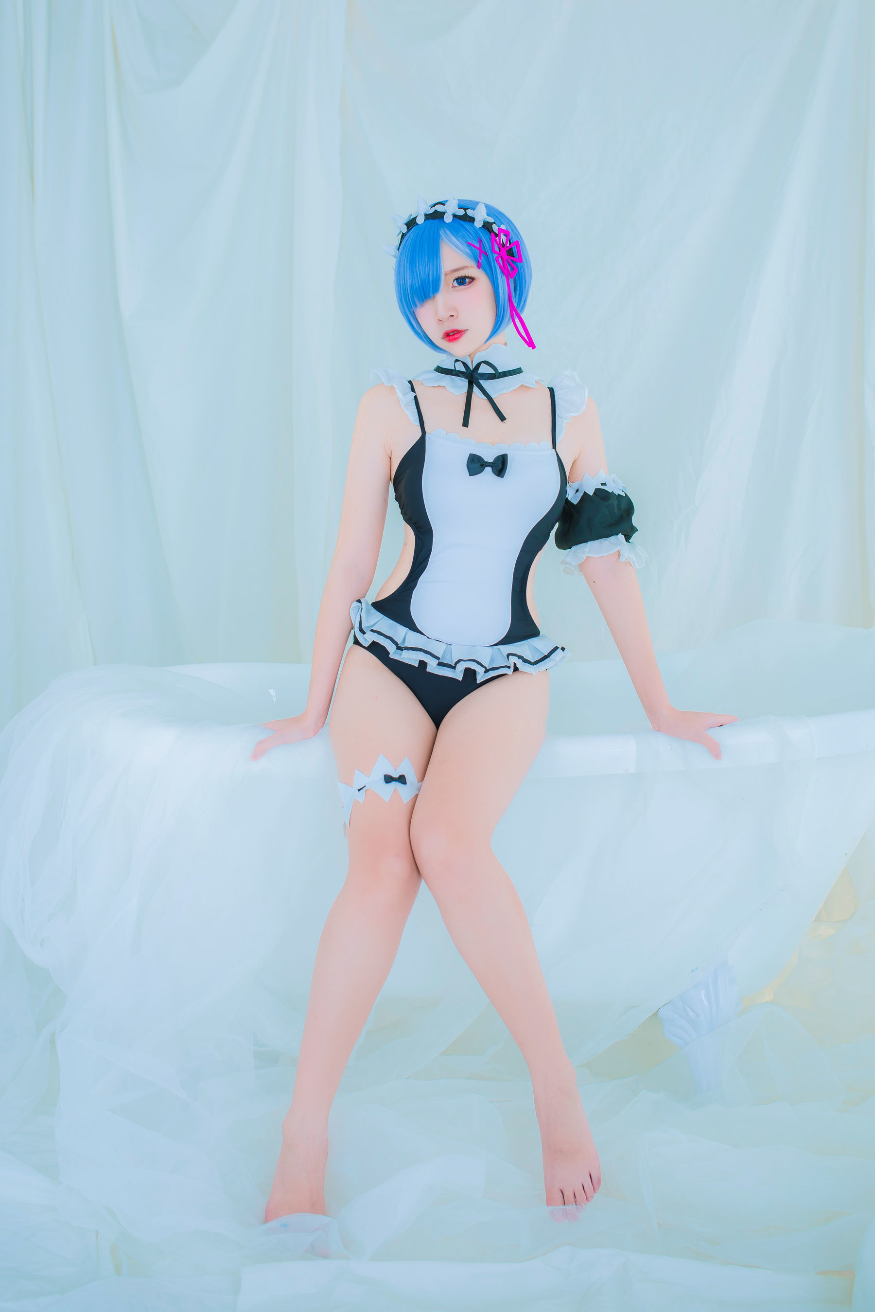 人气Coser二佐Nisa 蕾姆泳装 [32P]