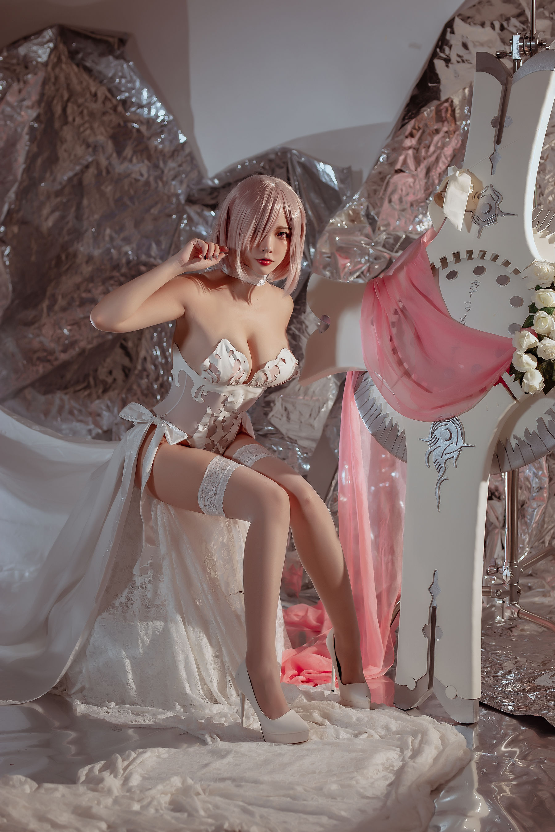 人气Coser二佐Nisa – fate玛修婚纱 [40P]