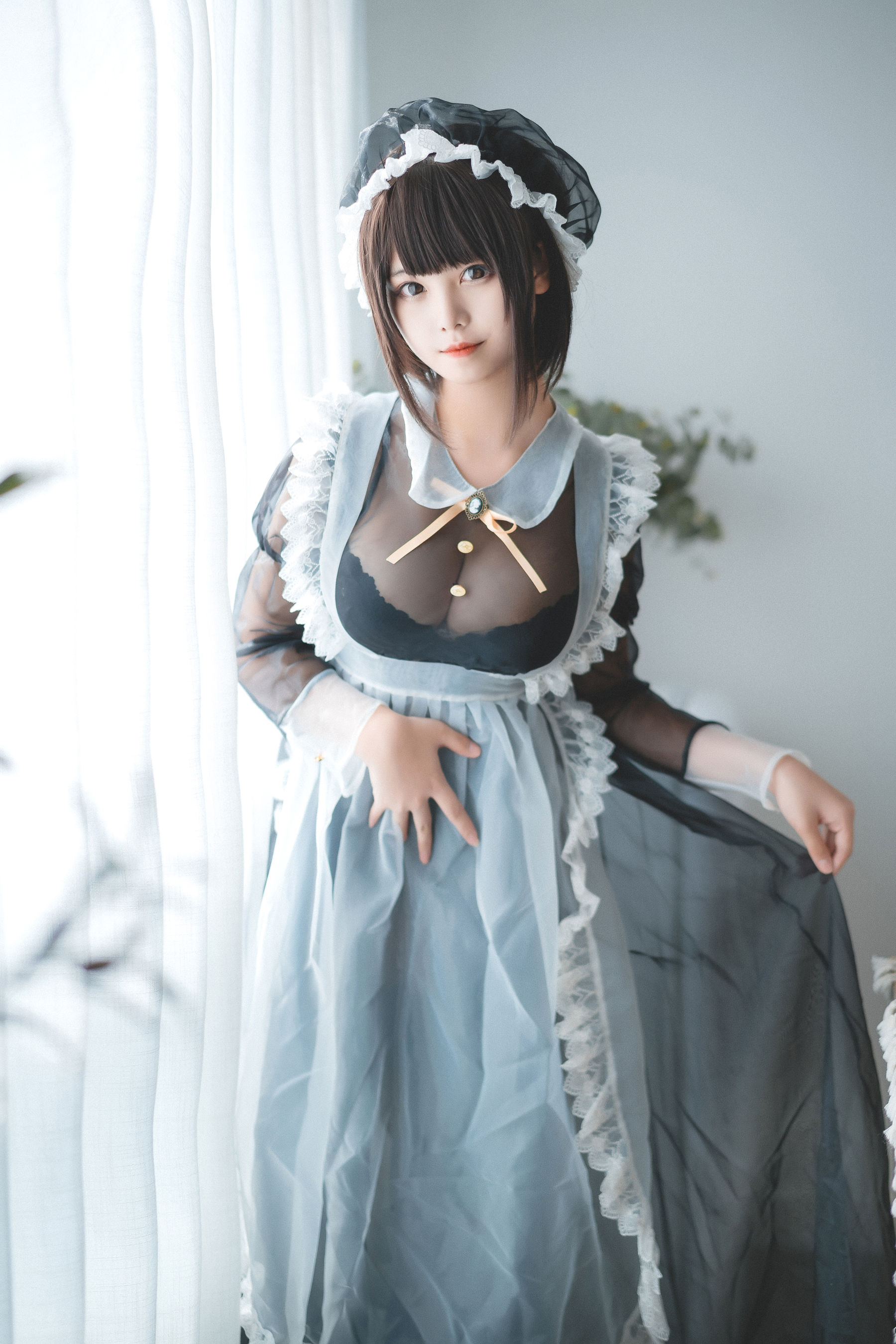 萌系小姐姐蜜汁猫裘 透明女仆 [30P]