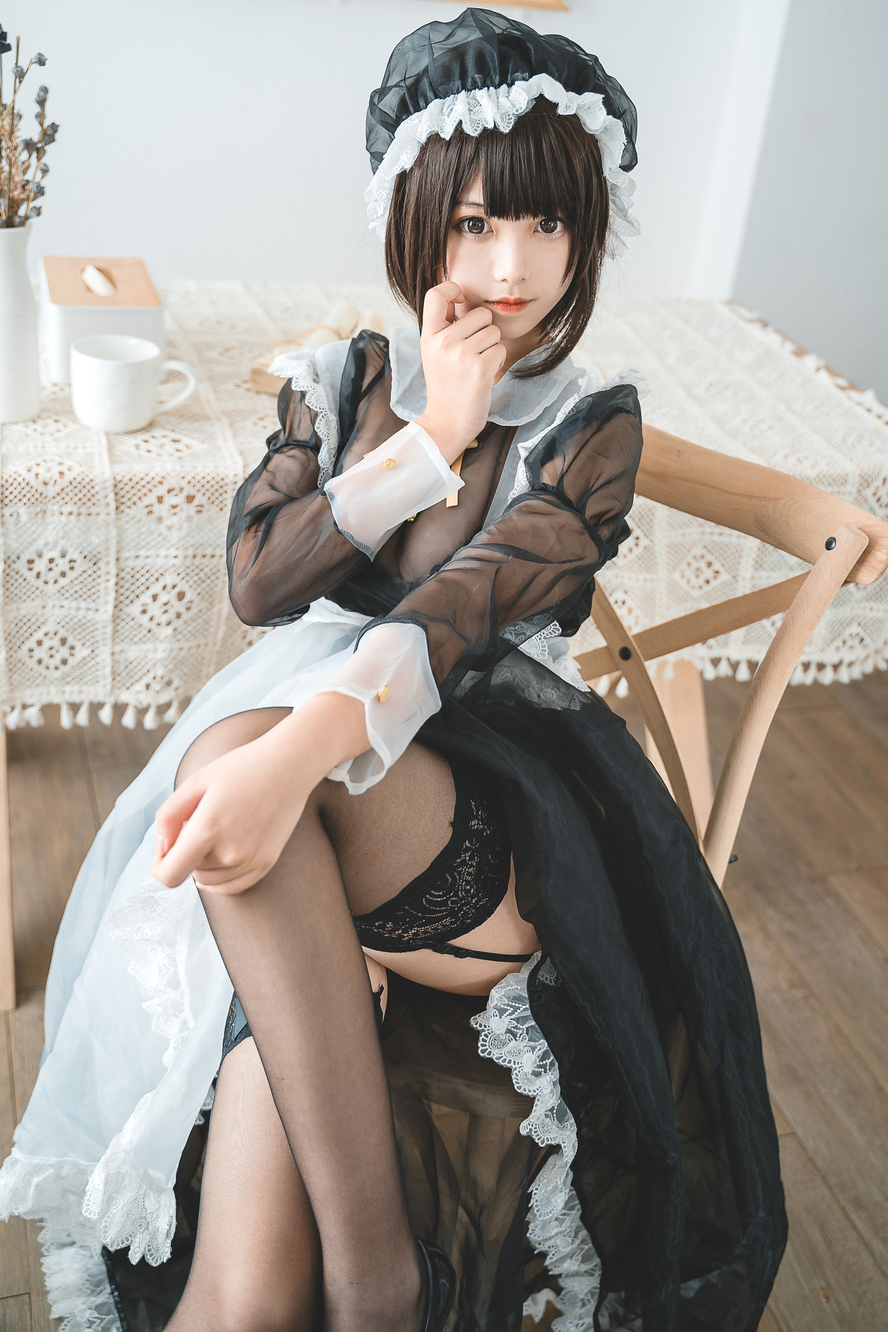 萌系小姐姐蜜汁猫裘 透明女仆 [30P]