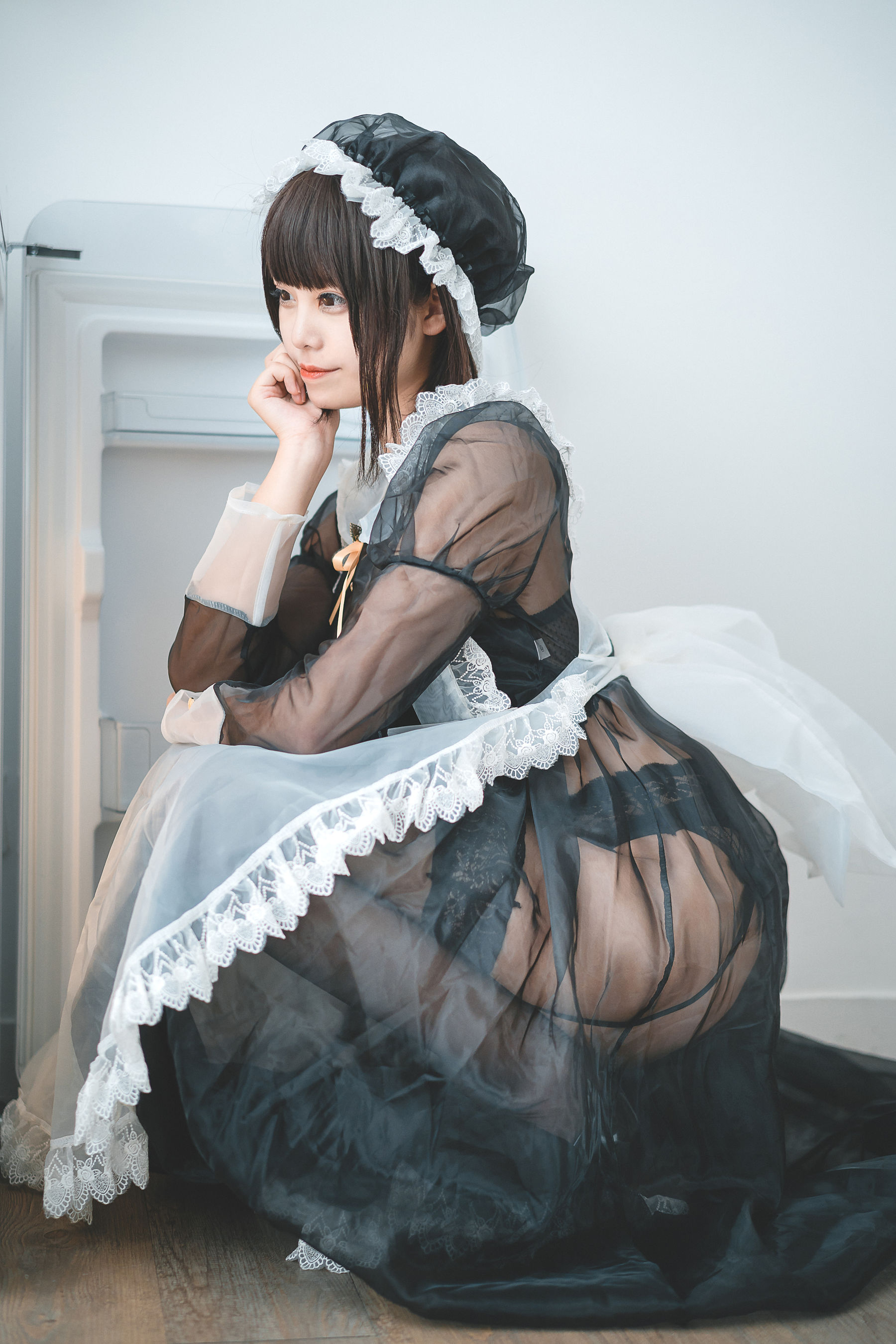 萌系小姐姐蜜汁猫裘 透明女仆 [30P]