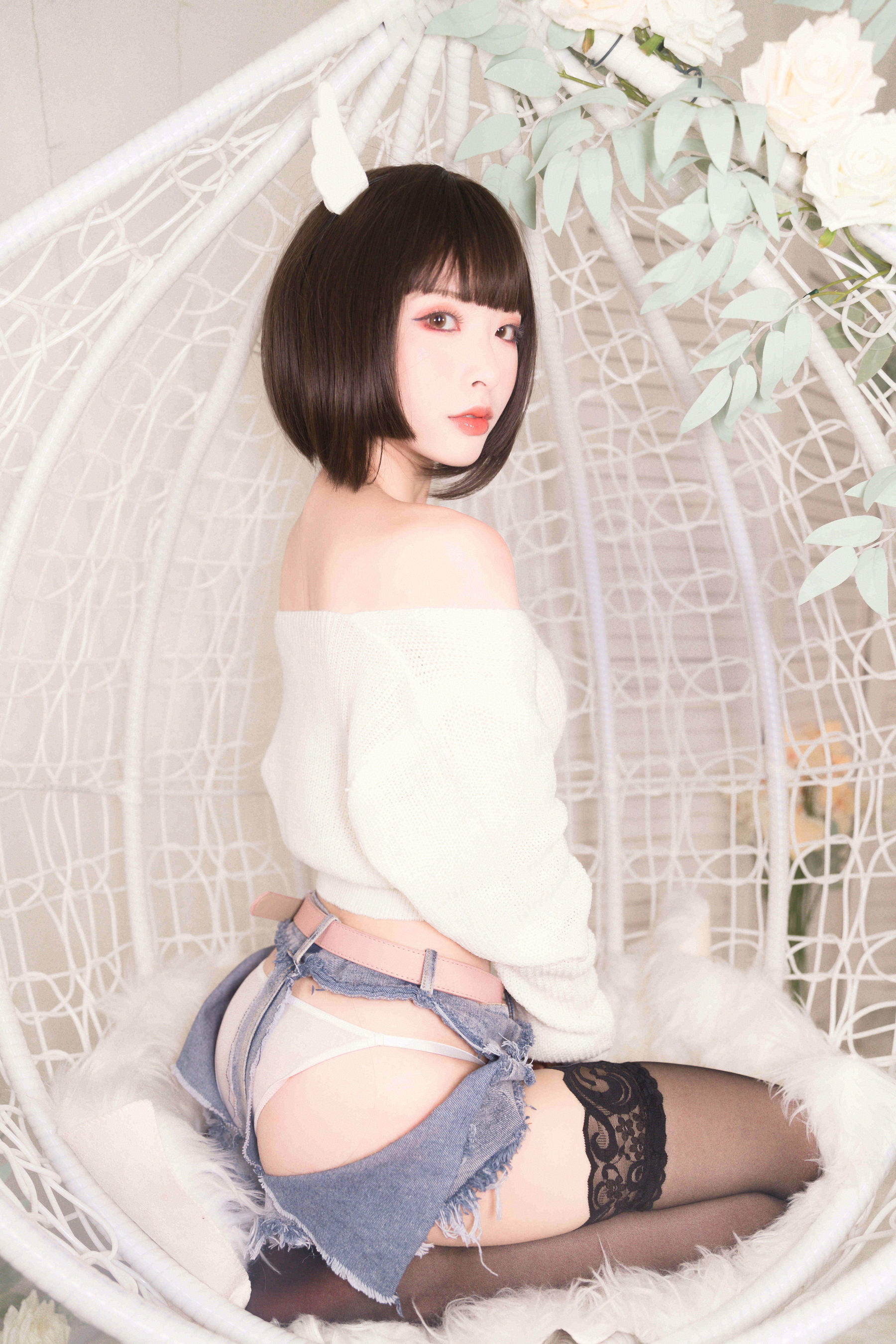 尤物清水由乃 – 白色毛衣 [32P]