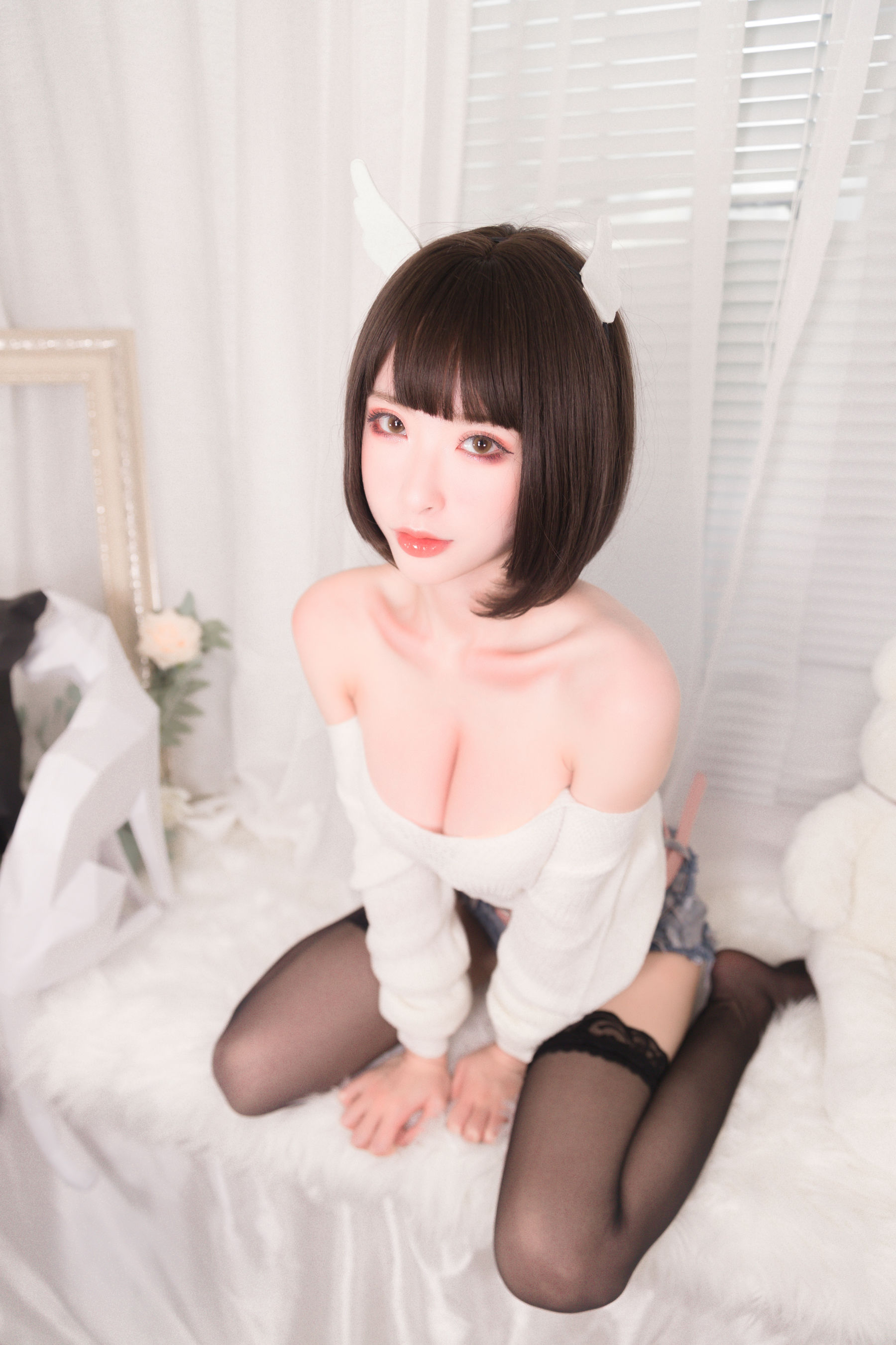 尤物清水由乃 – 白色毛衣 [32P]