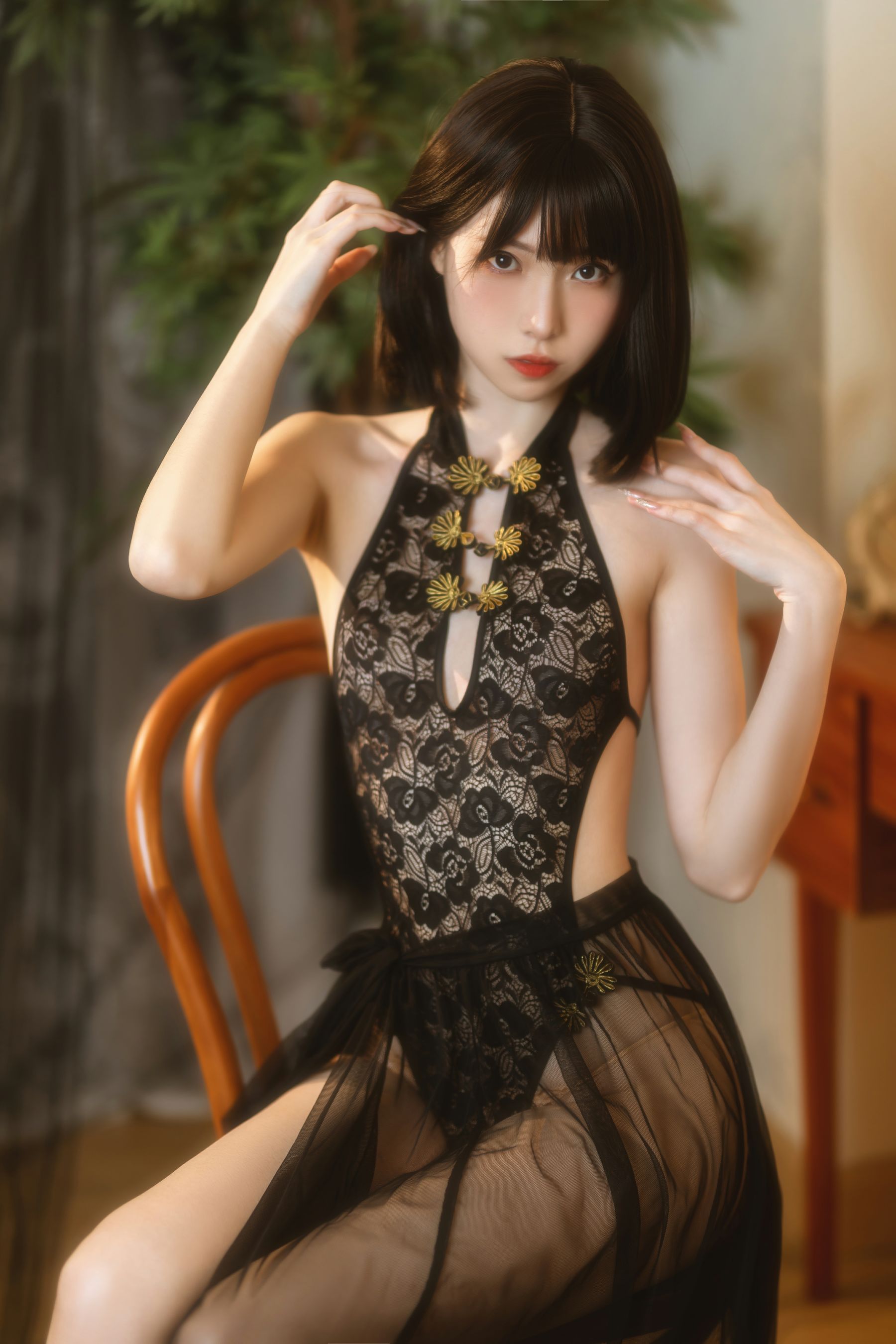 许岚(叁月life) – 纯欲黑纱 [40P]