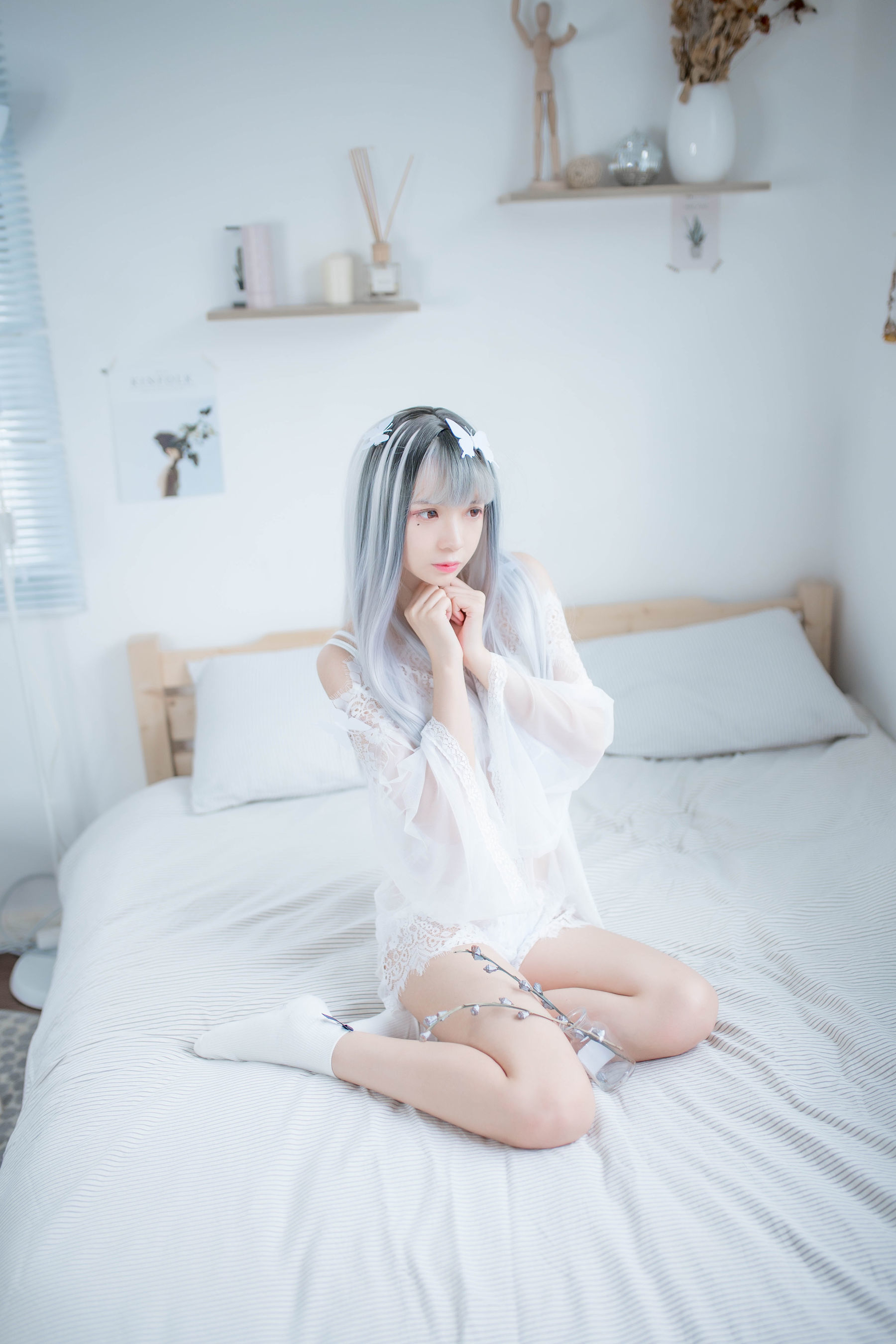 疯猫ss – 透明白纱 [33P]