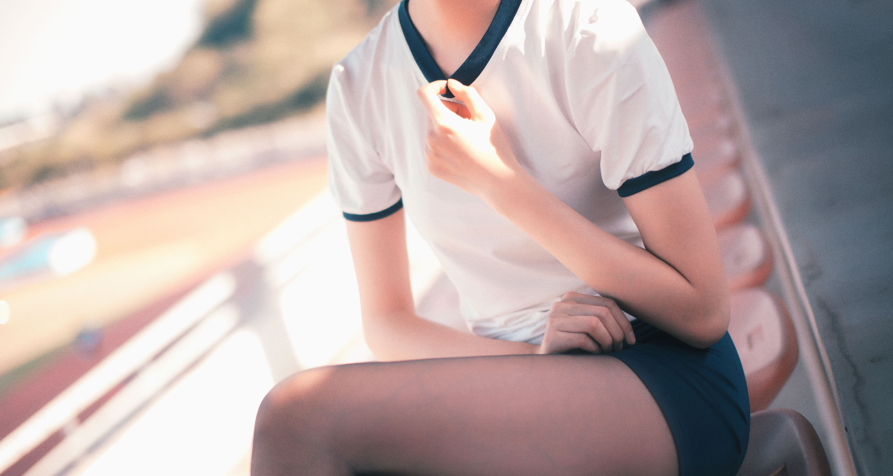 COS萌妹沧霁桔梗 – 黑丝体操服 [53P]