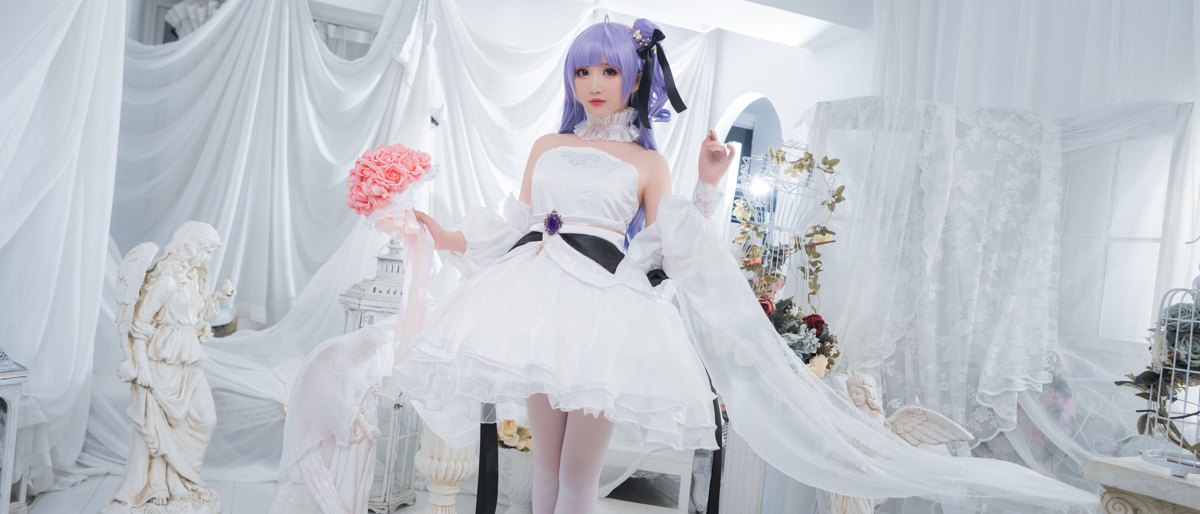 [Cosplay写真] 可爱人气Coser面饼仙儿 – 独角兽婚纱 [14P]
