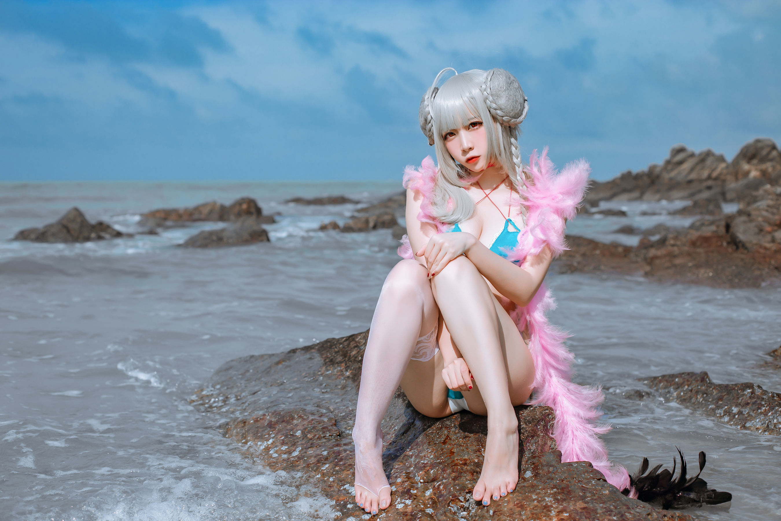 [Cosplay写真] 人气Coser二佐Nisa – 碧蓝可畏泳装 [27P]