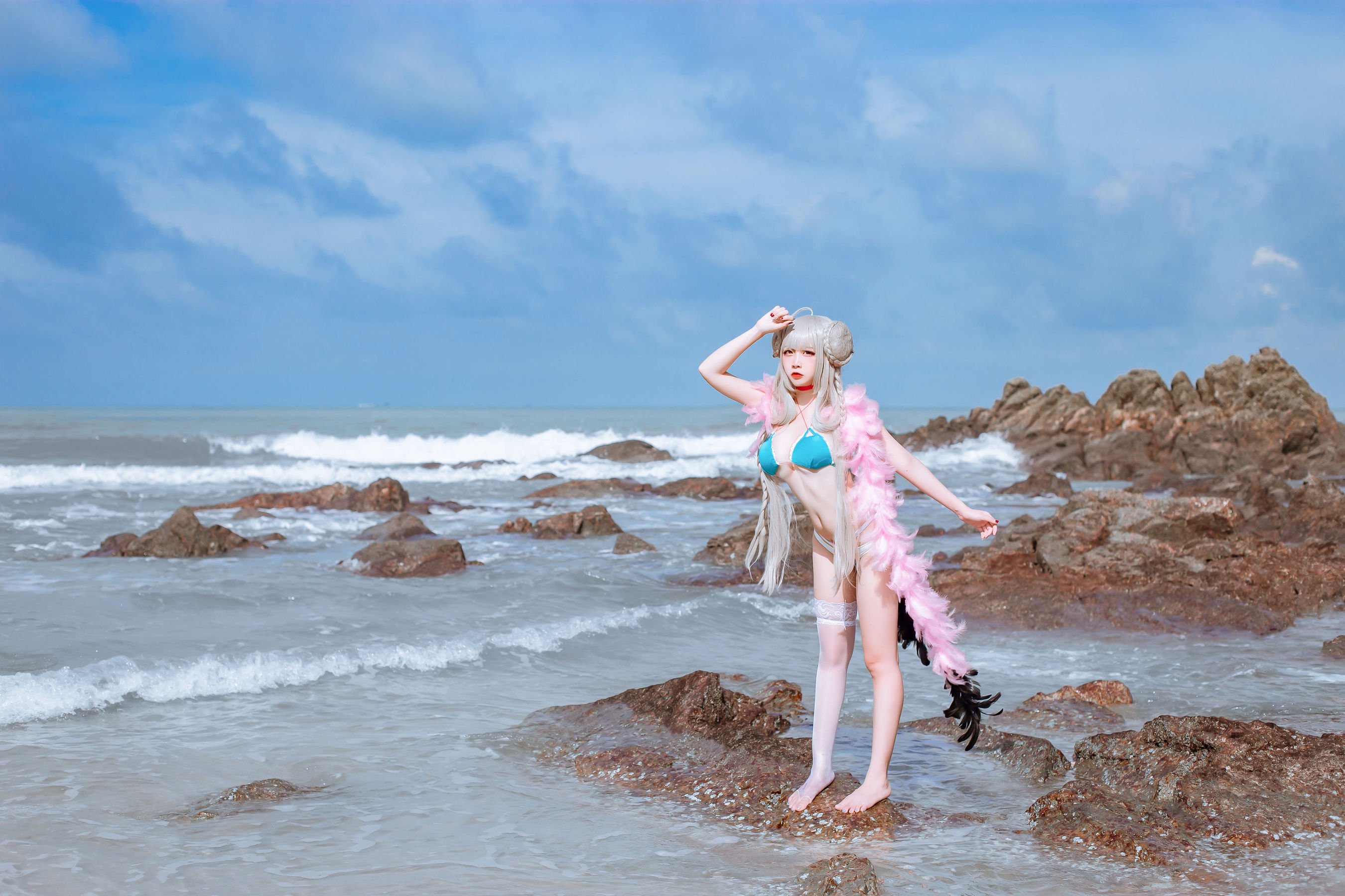 [Cosplay写真] 人气Coser二佐Nisa – 碧蓝可畏泳装 [27P]