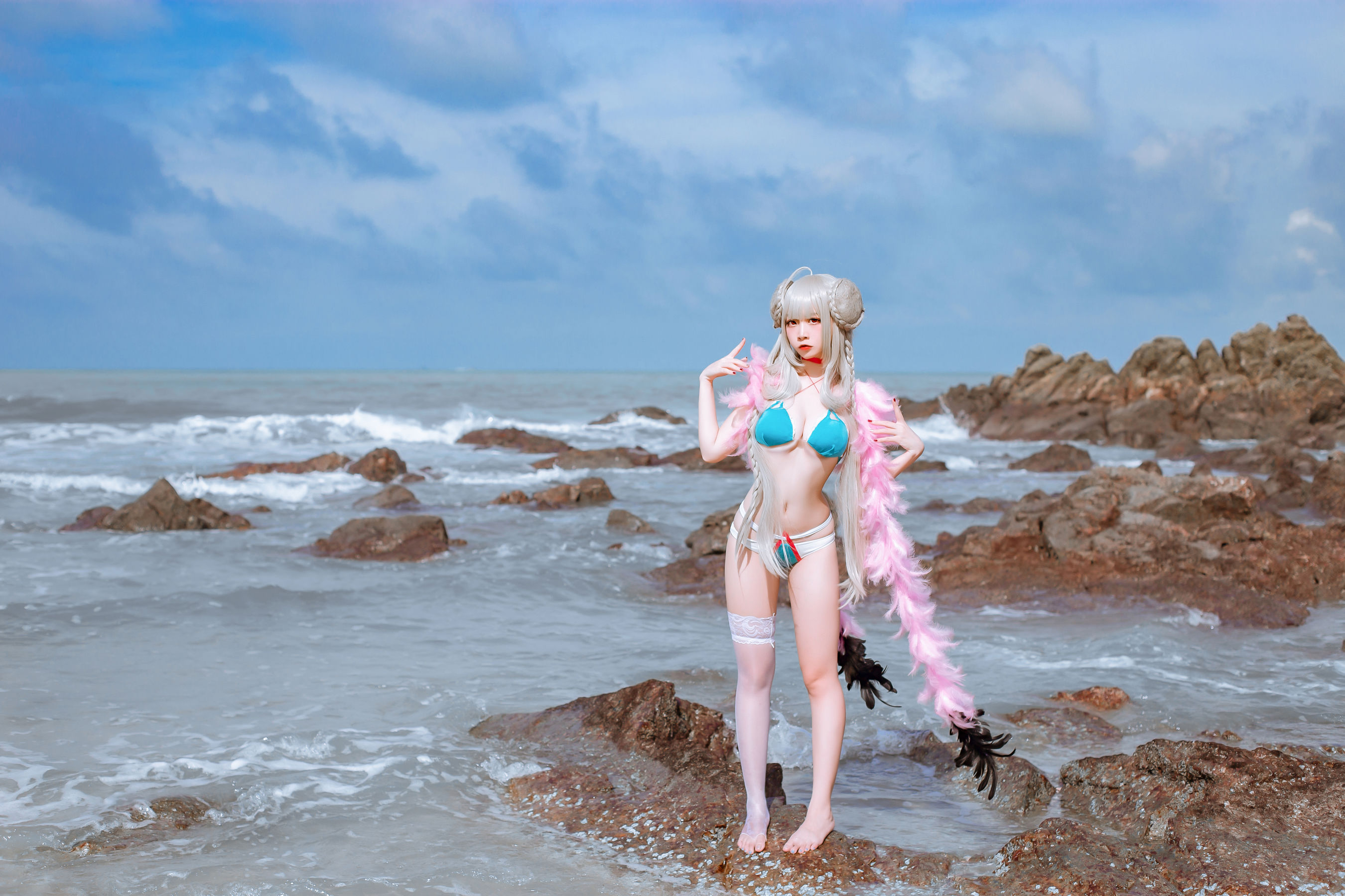 [Cosplay写真] 人气Coser二佐Nisa – 碧蓝可畏泳装 [27P]