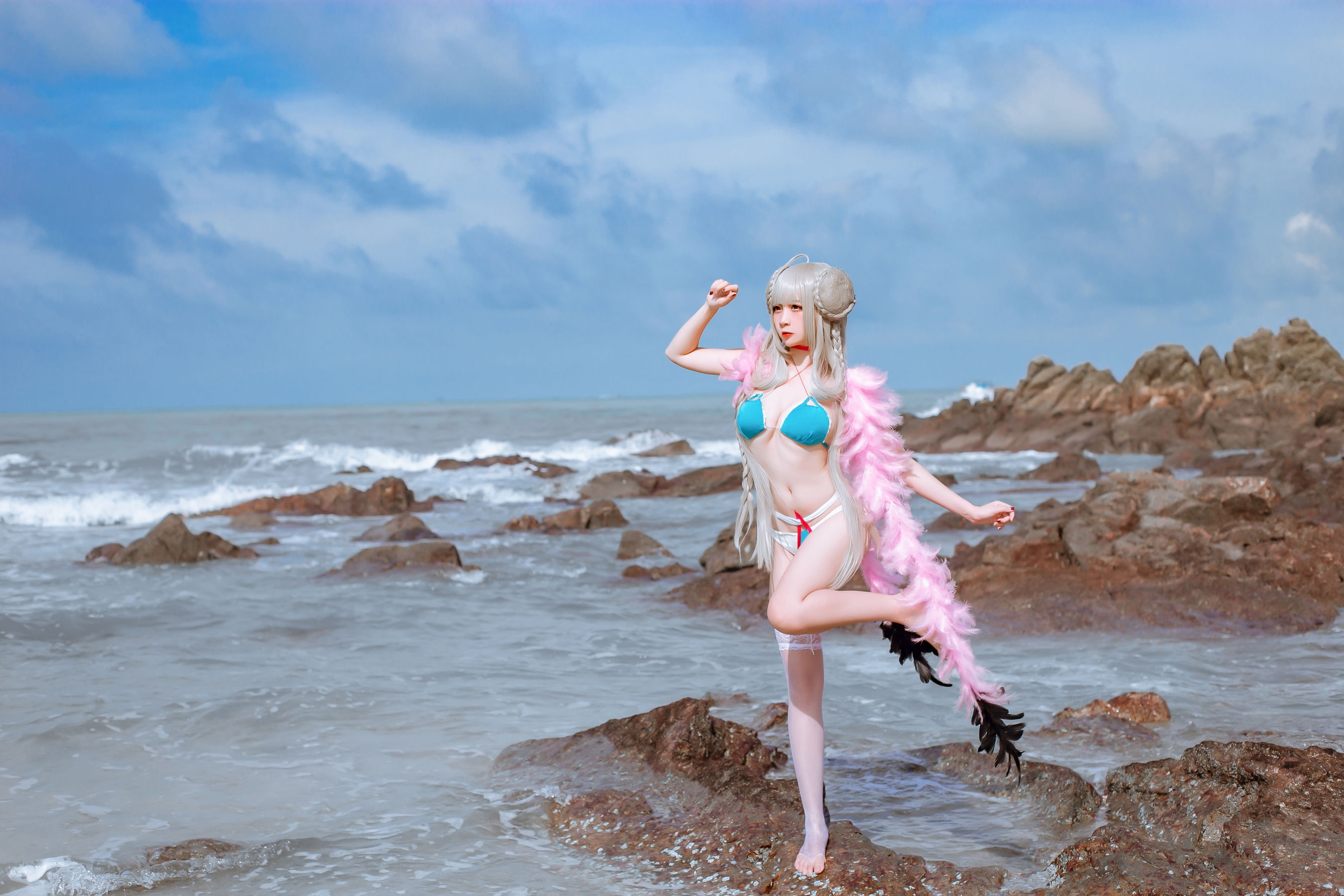 [Cosplay写真] 人气Coser二佐Nisa – 碧蓝可畏泳装 [27P]