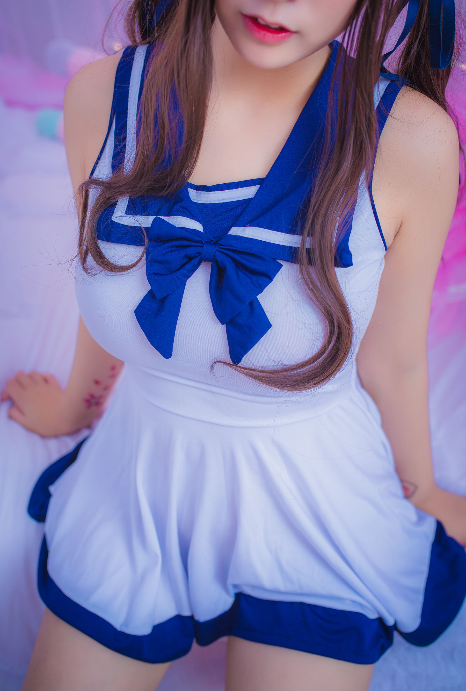 巨乳猫九酱Sakura – 连衣水手服 [11P]
